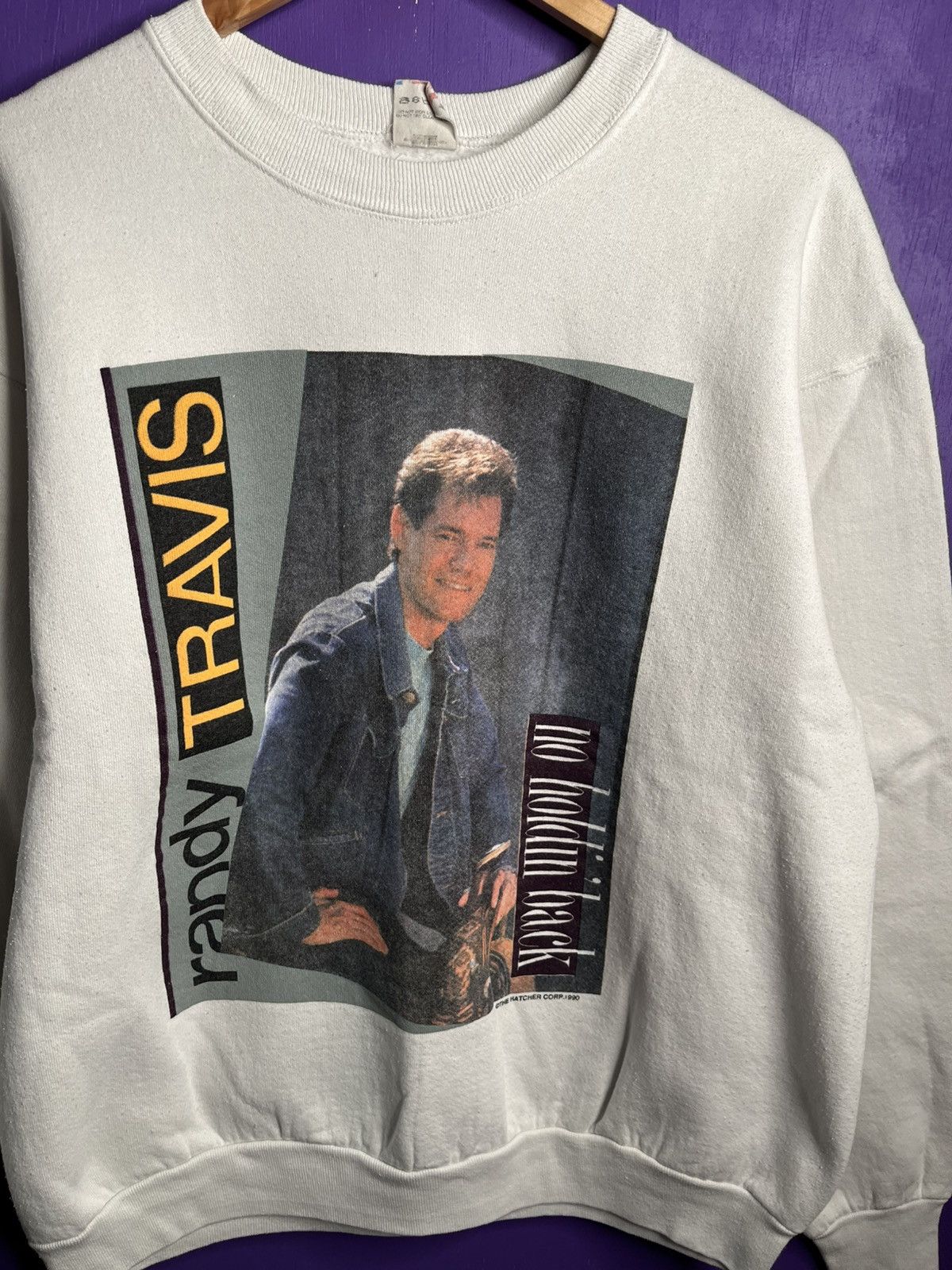 Band Tees × Vintage Vintage 1990 Randy Travis no holdin back tour crewneck Size US M / EU 48-50 / 2 - 3 Thumbnail