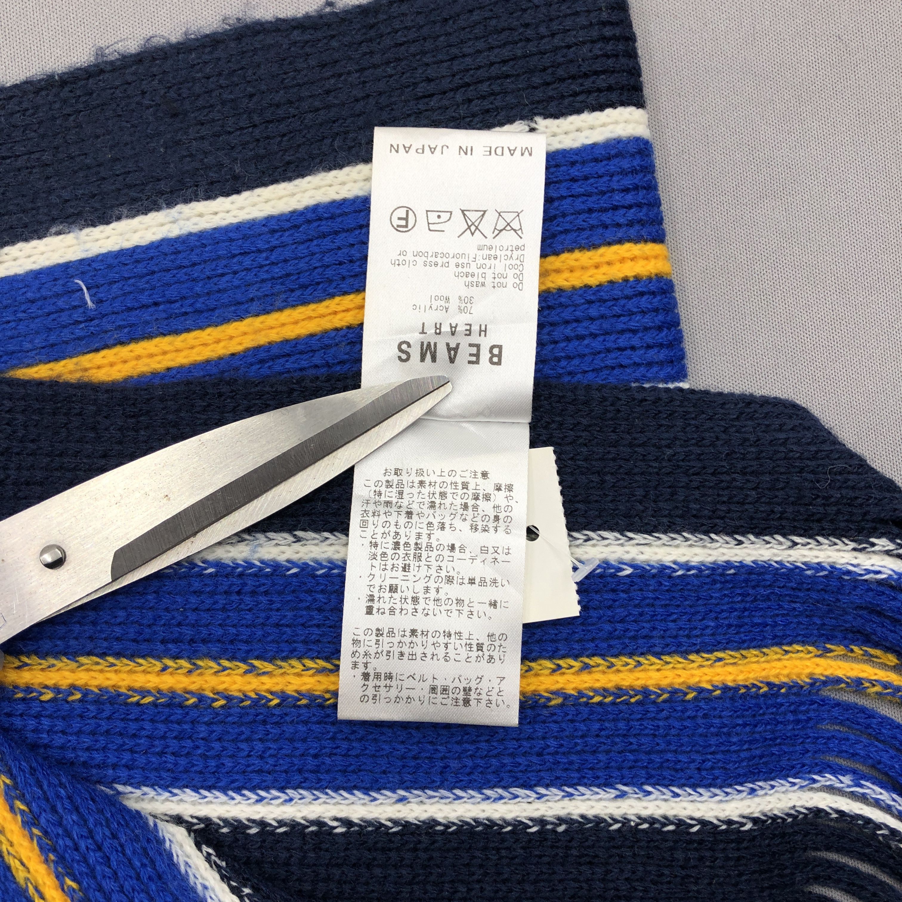 Beams Plus Vintage Beams Scarf Muffler Wool Cashmere Scarves Size ONE SIZE - 6 Thumbnail