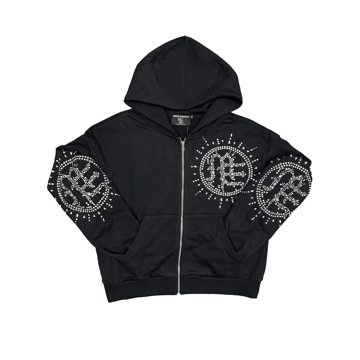 Other Mixed Emotions 'Eclipse' Black Rhinestone Hoodie Size US M / EU 48-50 / 2 - 1 Preview