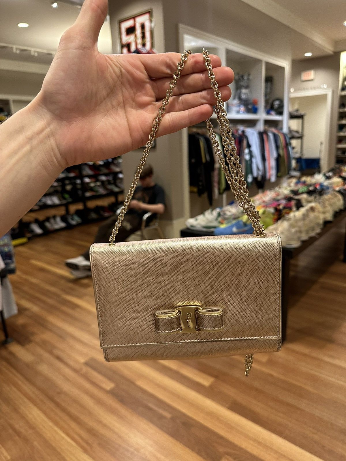 Salvatore Ferragamo Vara Bow Leather Mini Bag Grailed