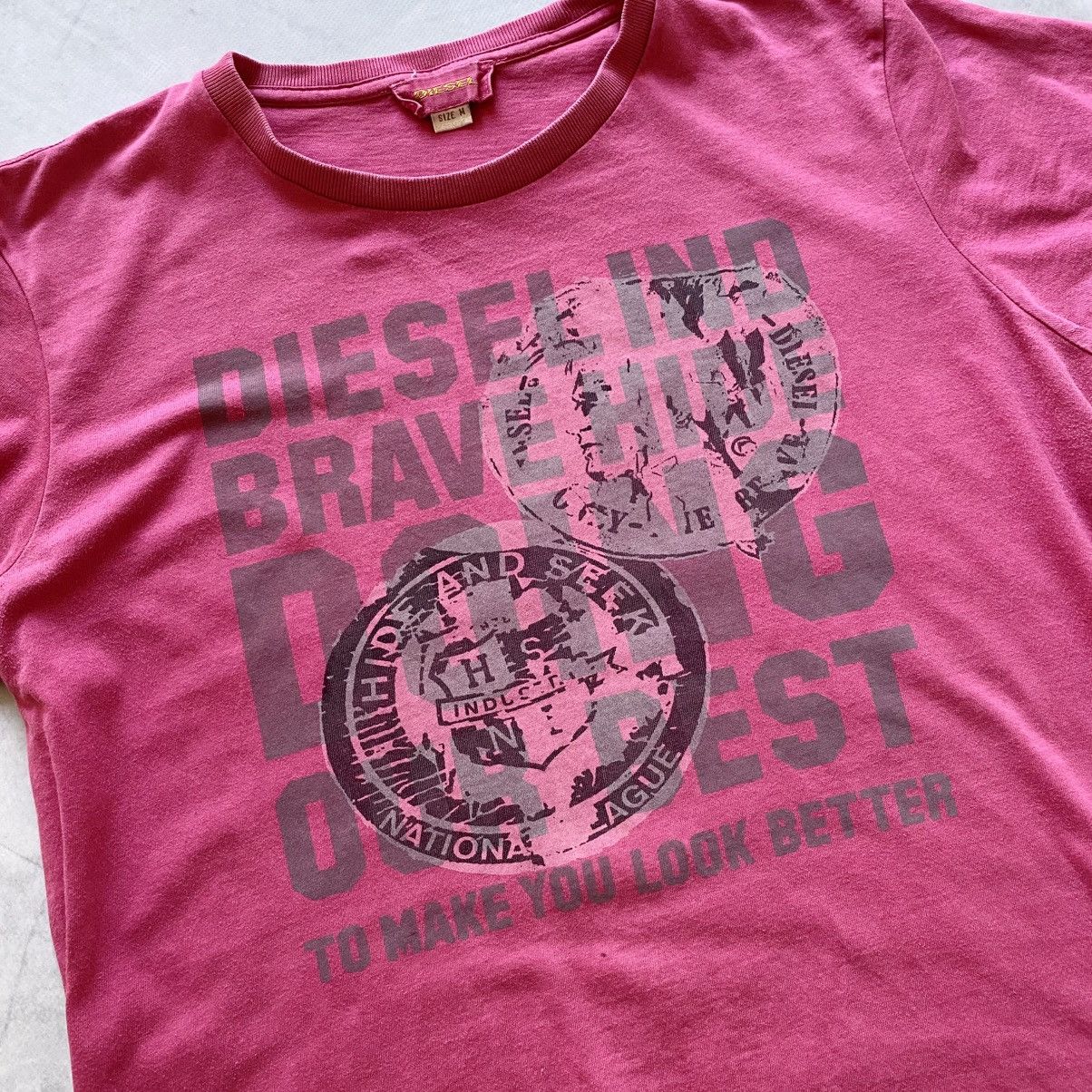 Diesel Diesel Vintage Big Logo Distressed Emblem Y2K T-shirt Size US M / EU 48-50 / 2 - 2 Thumbnail