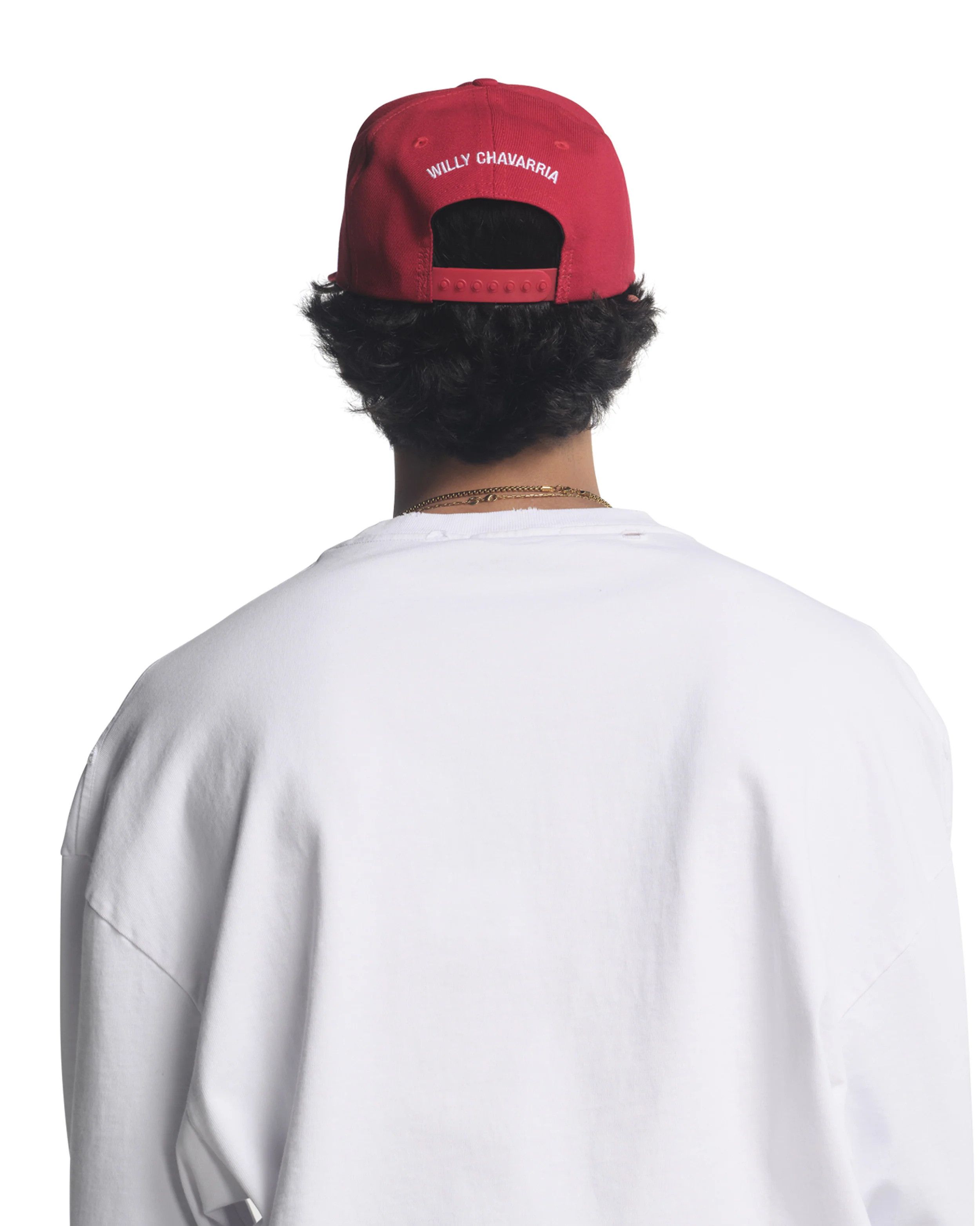 Willy Chavarria DIABLO Embroidered Red Snapback Cap Hat Made in USA FW25 Size ONE SIZE - 6 Thumbnail