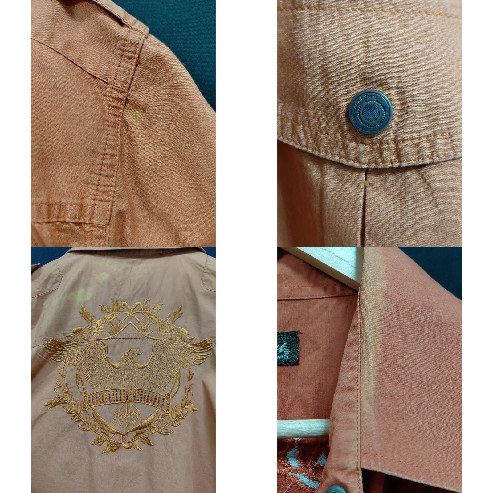 Vintage Knockout Orange Button-Up Shirt Short Sleeve Size 2X Mens Casual Size US XXL / EU 58 / 5 - 8 Thumbnail