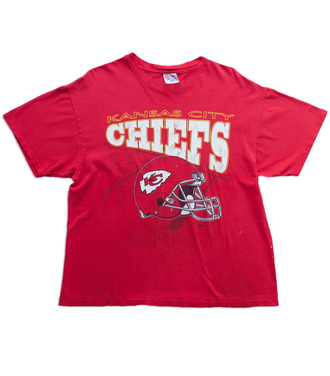 Vintage 90's Vintage Kansas City Chiefs T-Shirt Size US XXL / EU 58 / 5 - 1 Thumbnail