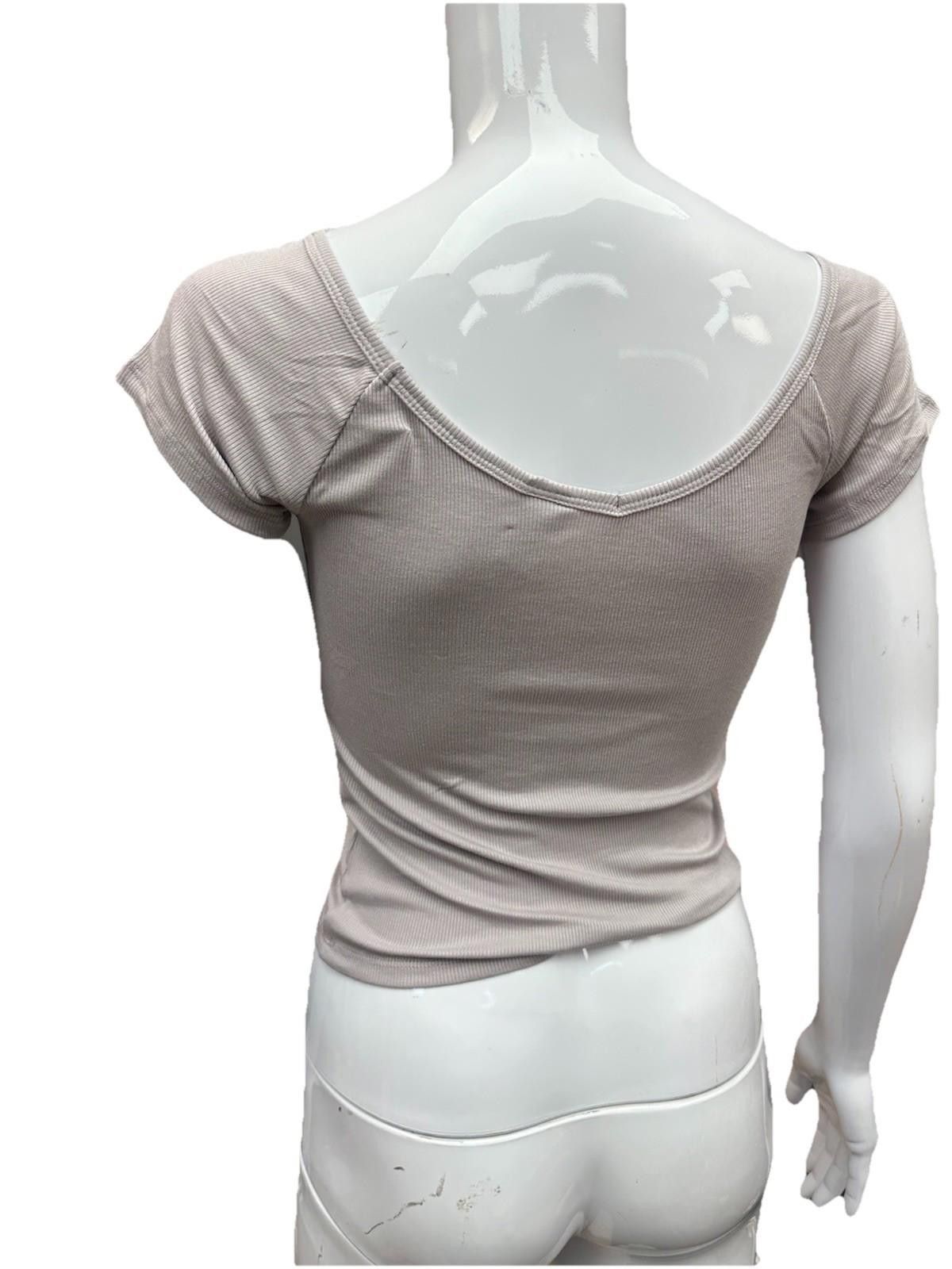 Other Wild Fable Womens Ribbed V-Neck Short Sleeve T-Shirt Gray S Size S / US 4 / IT 40 - 4 Thumbnail