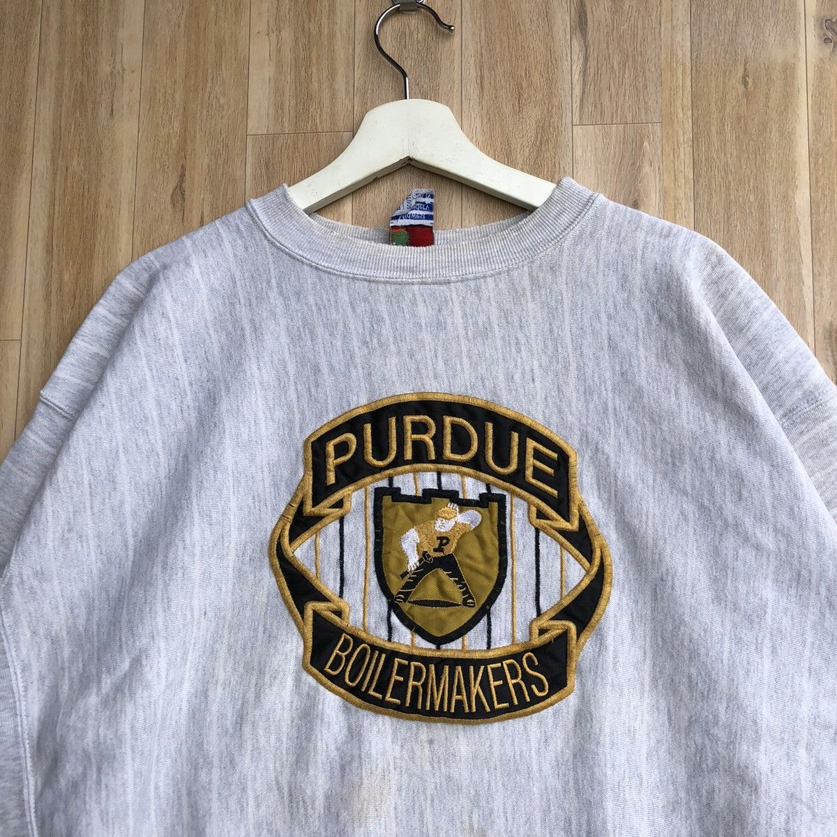 Vintage Vintage Purdue Boilermakers Flocking Embroidered Sweatshirt Size US XL / EU 56 / 4 - 3 Thumbnail