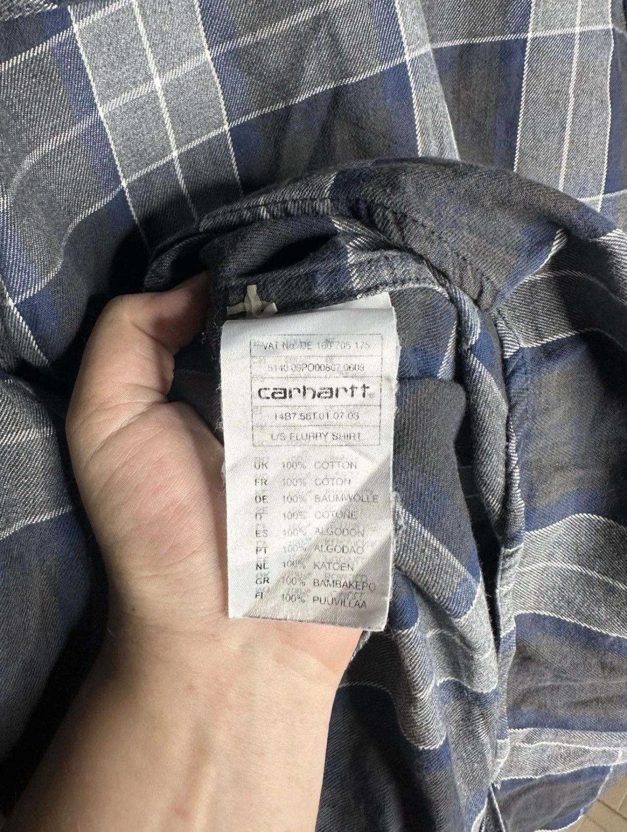Carhartt Carhartt Men’s M Western Plaid Pattern Shirt Gray Workwear Size US M / EU 48-50 / 2 - 6 Thumbnail