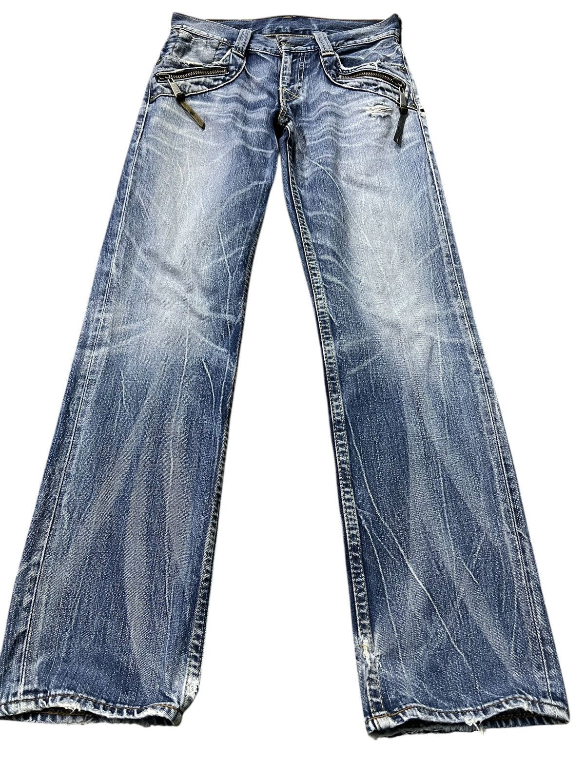 Levi's Vintage Levi’s 502 Distressed Faded Clawmark Jean Very Rare Size US 29 - 1 Thumbnail