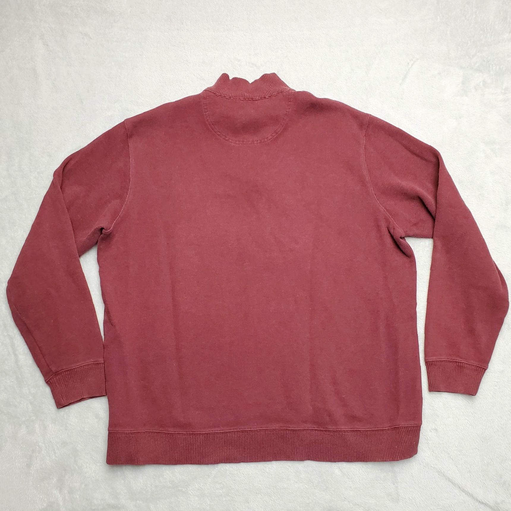 Lands' End Lands' End Sweater Men Red 1/4 Zip Long Sleeve Elbow Patches L Large Pullover Knit Casual Shirt Mens Size US L / EU 52-54 / 3 - 7 Thumbnail