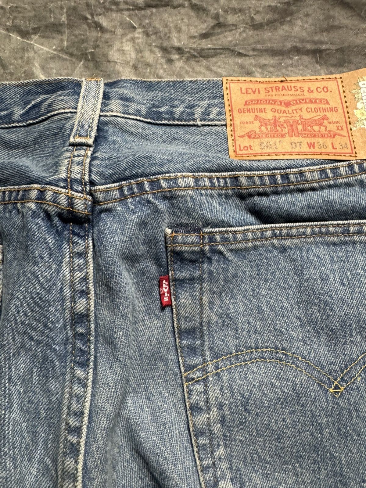 DENIM TEARS × Levi's Denim Tears Plain Jane Washed Indigo Jeans Size US 36 / EU 52 - 6 Thumbnail
