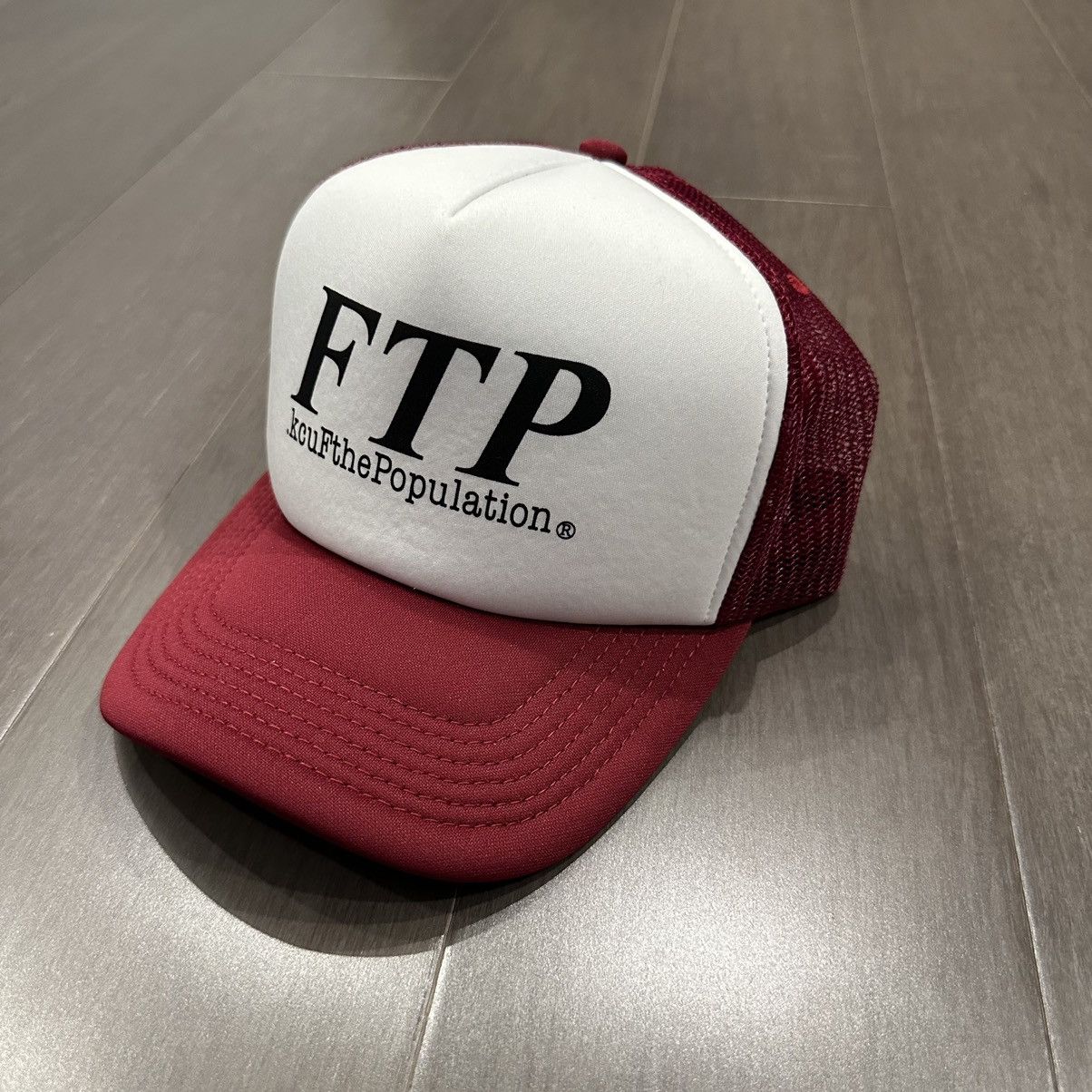 Fuck The Population FTP OG Logo Foam Trucker Hat Cardinal Size ONE SIZE - 1 Thumbnail
