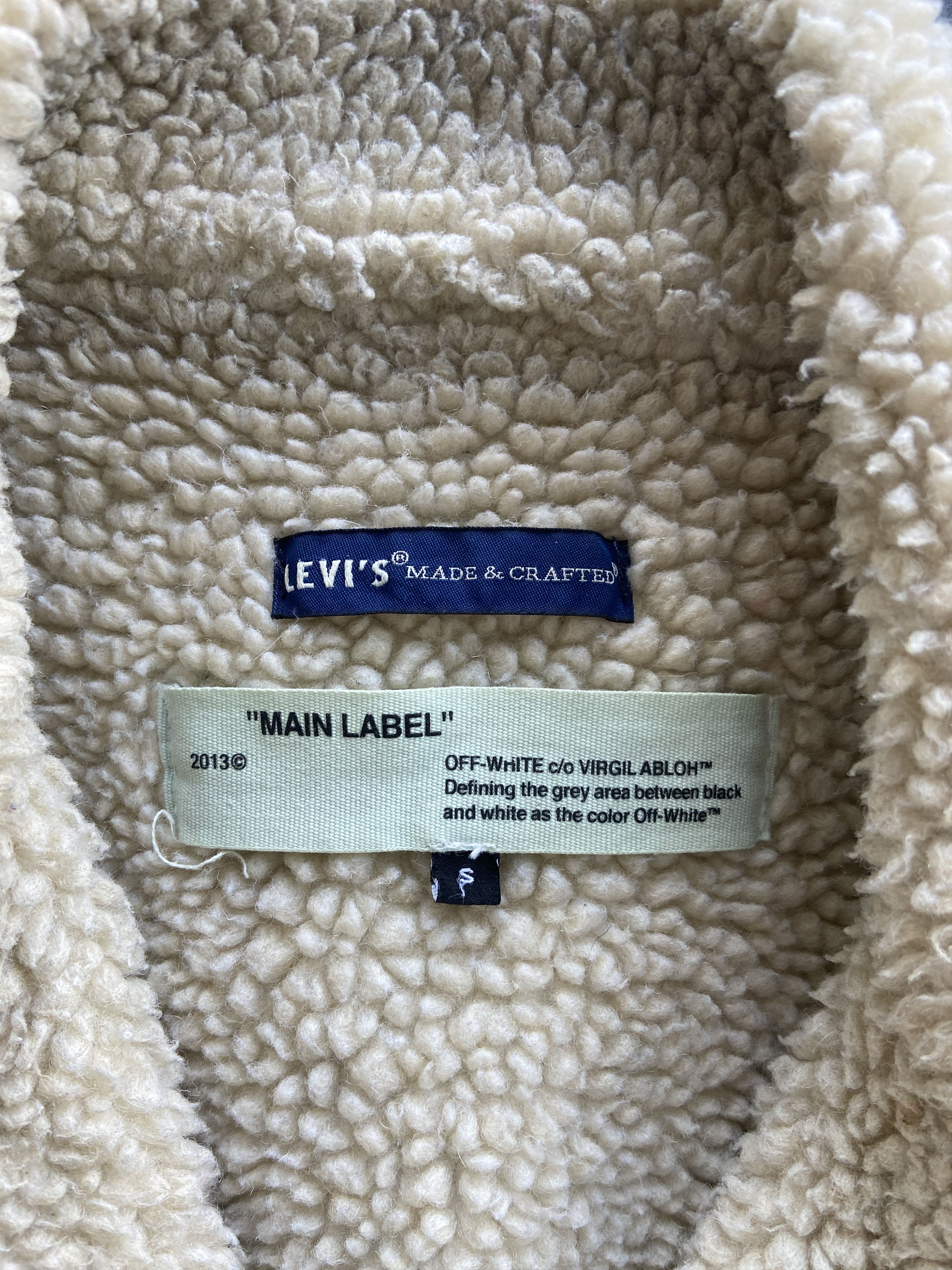 Levi's Made & Crafted × Off-White Off White x Levi’s Made & Crafted Denim Sherpa Jacket Size US S / EU 44-46 / 1 - 5 Thumbnail