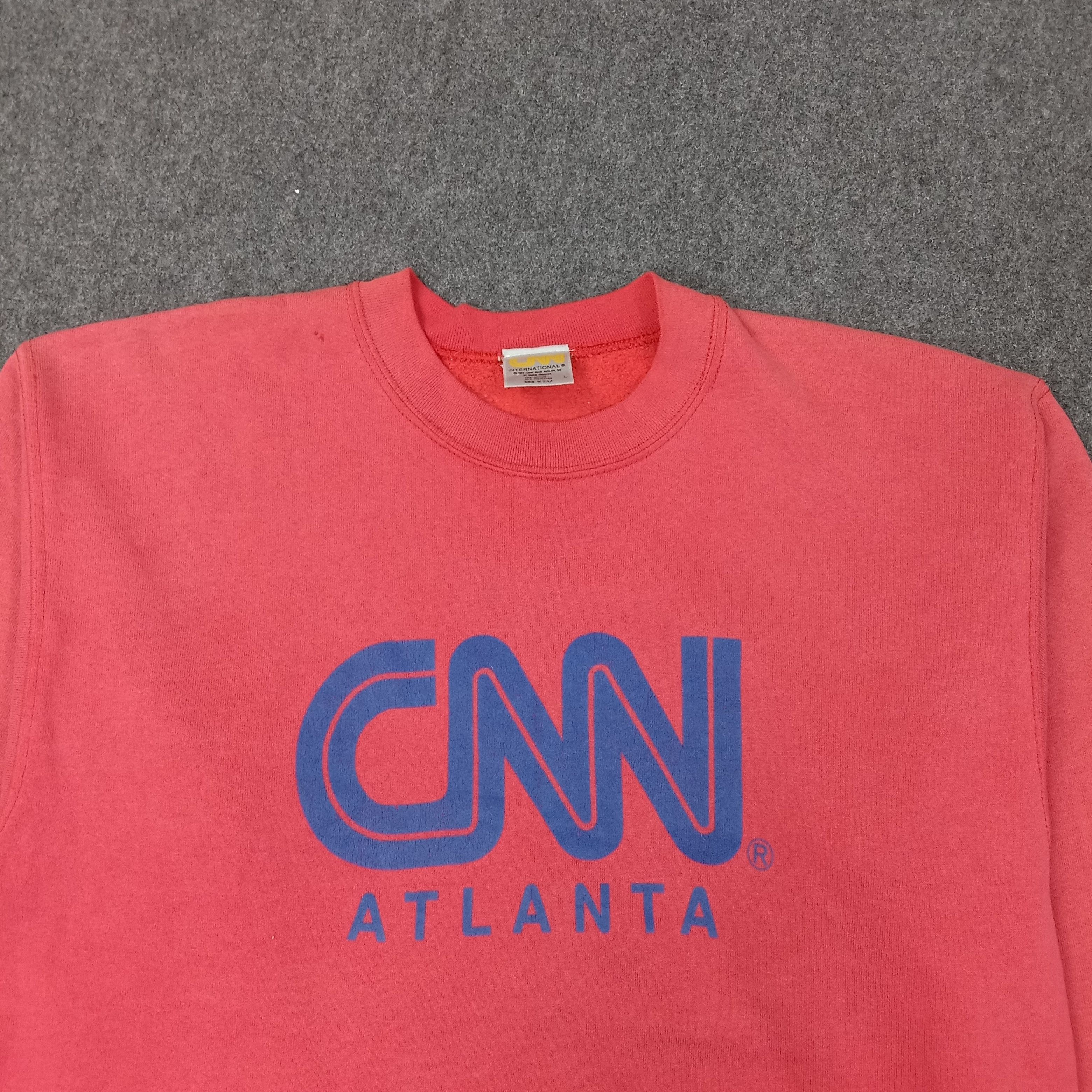 Vintage CNN Atlanta American Channel Television Sweatshirt C227N22 Size US M / EU 48-50 / 2 - 2 Thumbnail