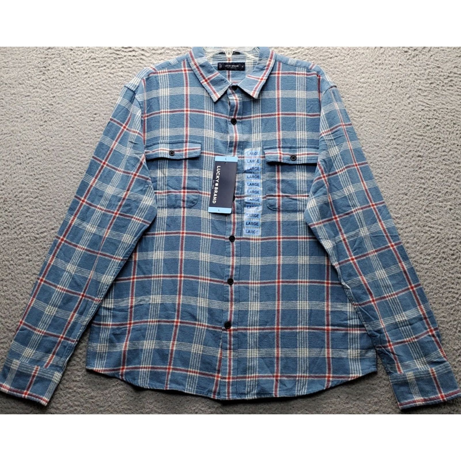 Lucky Brand Lucky Brand Flannel Shirt Mens L Multi Plaid Classic Fit Chest Pocket Shirt Size US L / EU 52-54 / 3 - 2 Thumbnail