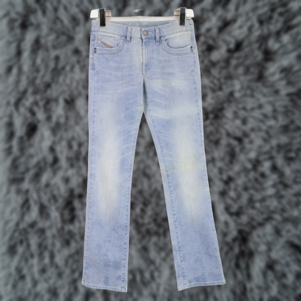 Diesel DIESEL Jeans Women's W26/L32 Distressed Ronhoir Regular-Bootcut 008W6_Stretch Denim Blue Bootsuit? Size 26" / US 2 / IT 38 - 1 Thumbnail