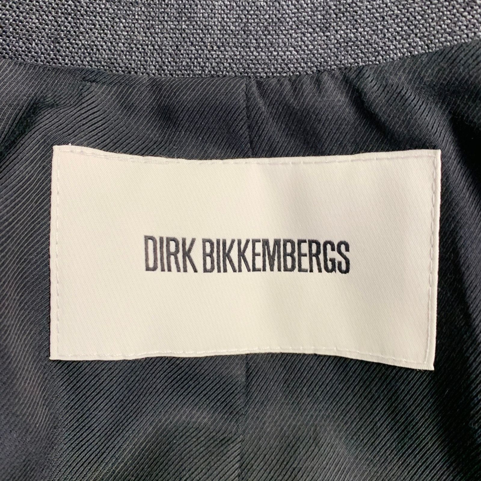Dirk Bikkembergs Size 36 Grey Black Polyester Wool Peak Lapel Sport Coat Size 36R - 7 Thumbnail