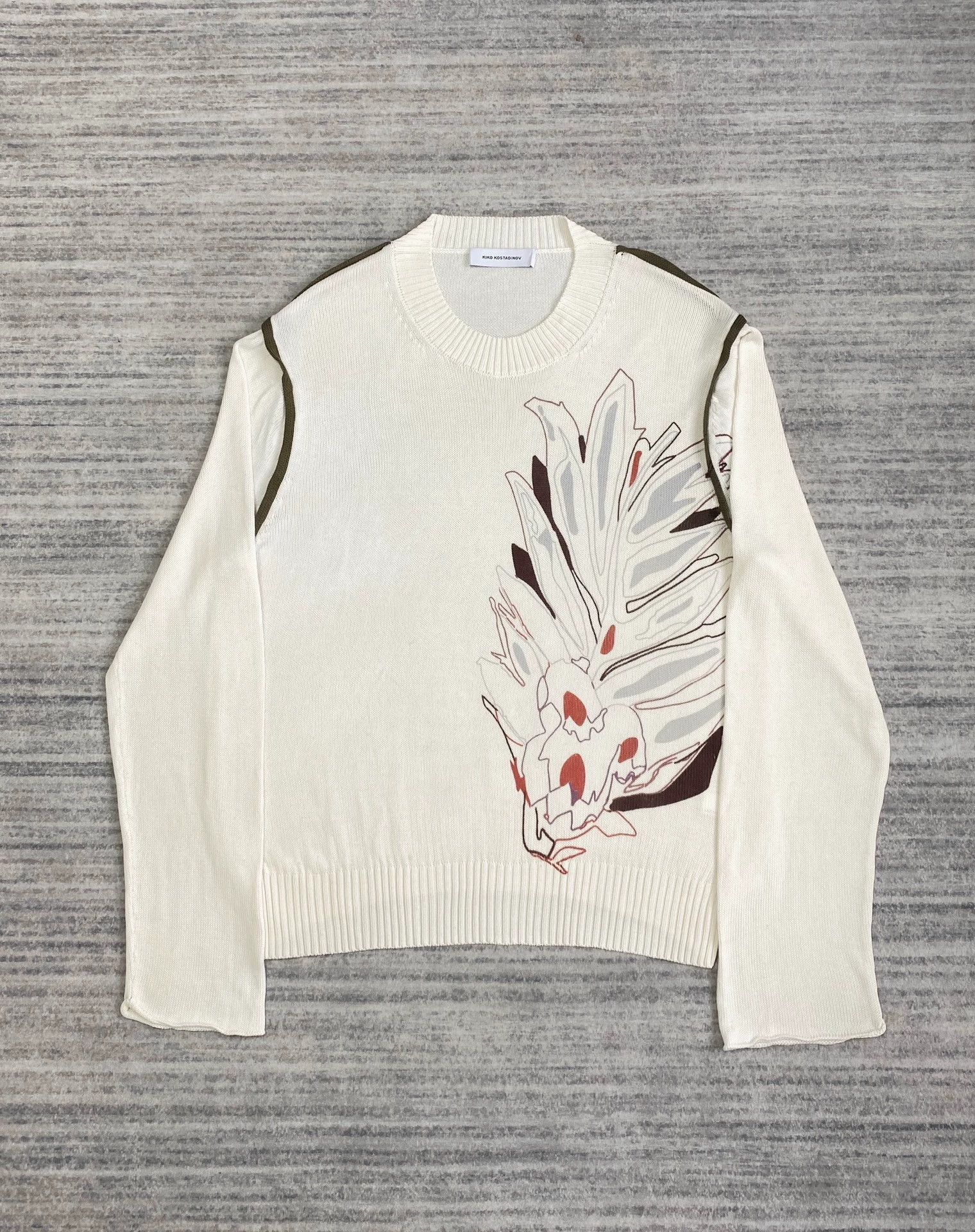 Kiko Kostadinov Kiko Kostadinov Yesternow Graffiti Floral Knit Pullover Size US S / EU 44-46 / 1 - 1 Thumbnail