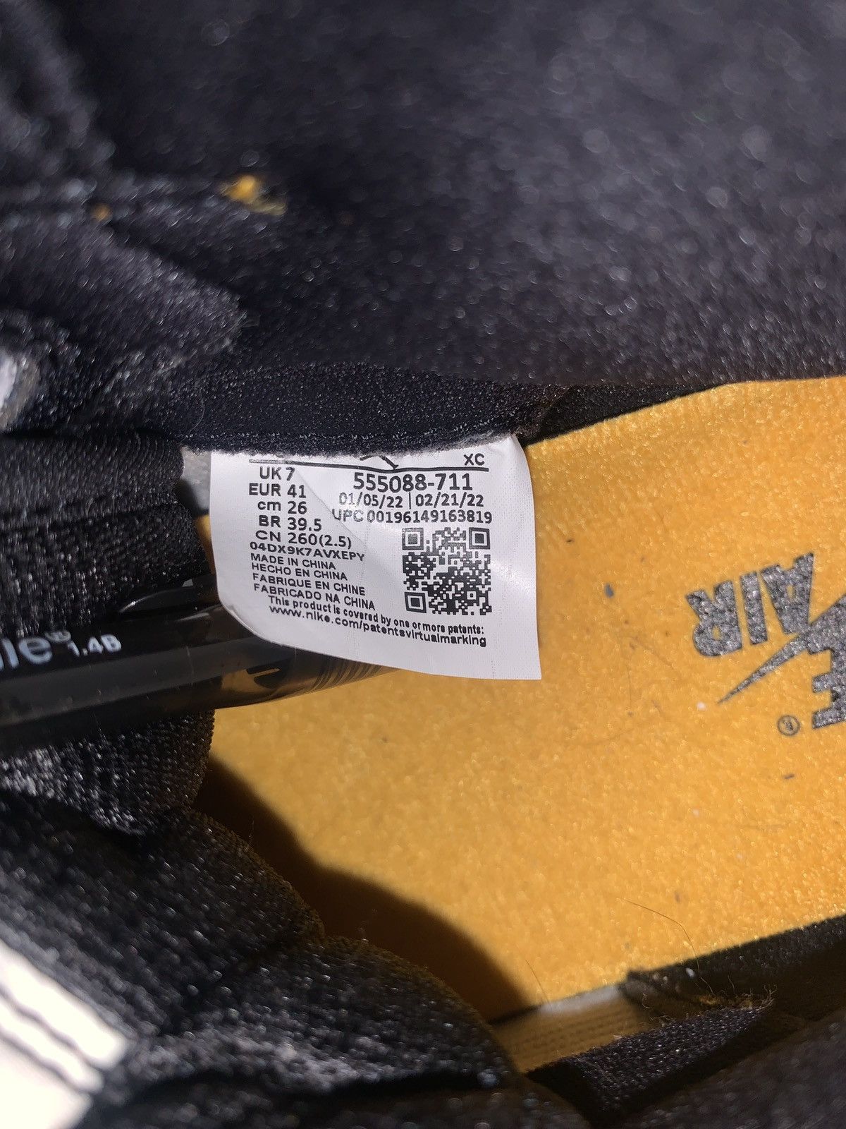 Nike air jordan 1 retro high og taxi Size US 8 / EU 41 - 3 Thumbnail