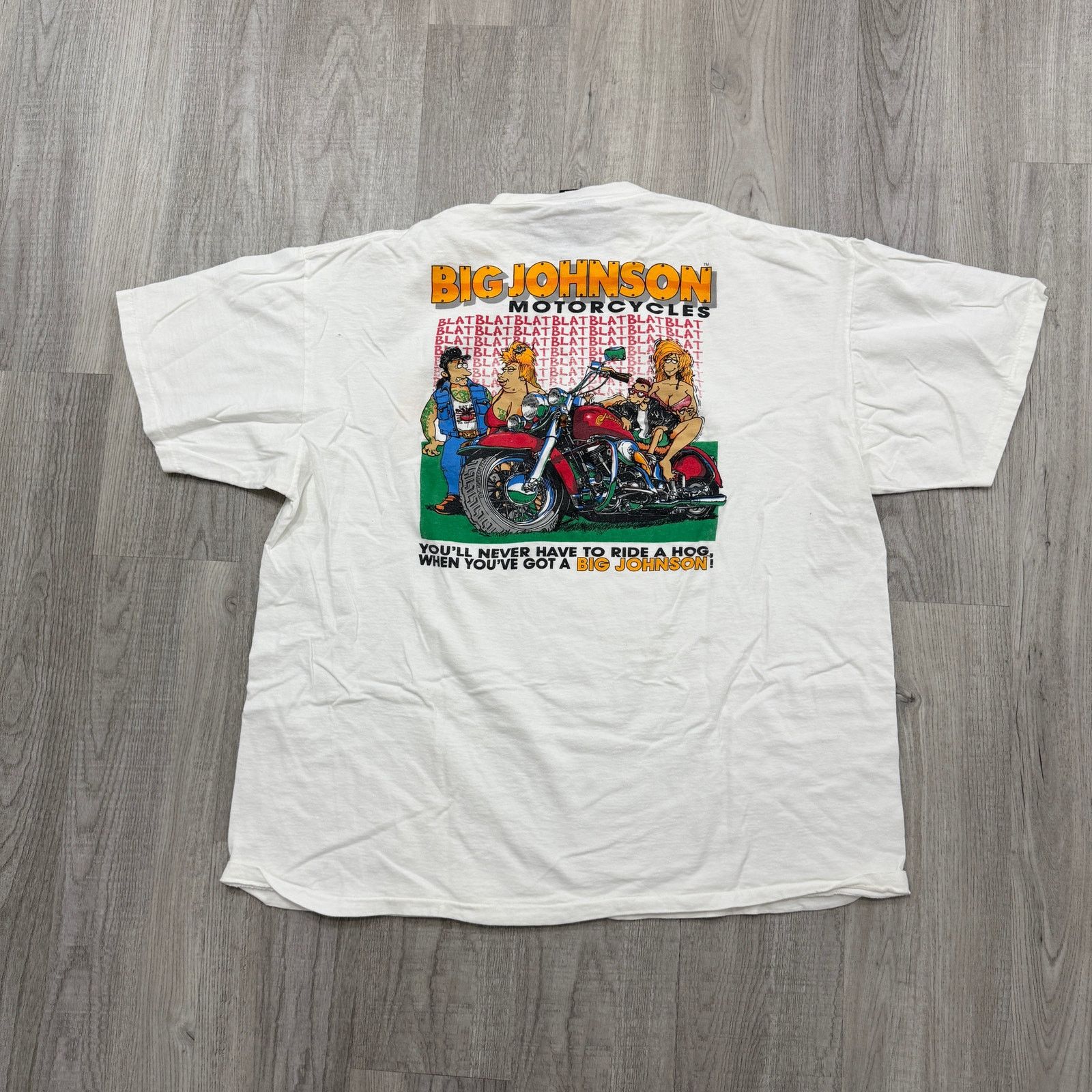 Vintage Big Johnson Motorcycles Shirt Mens 2XL 90s Biker