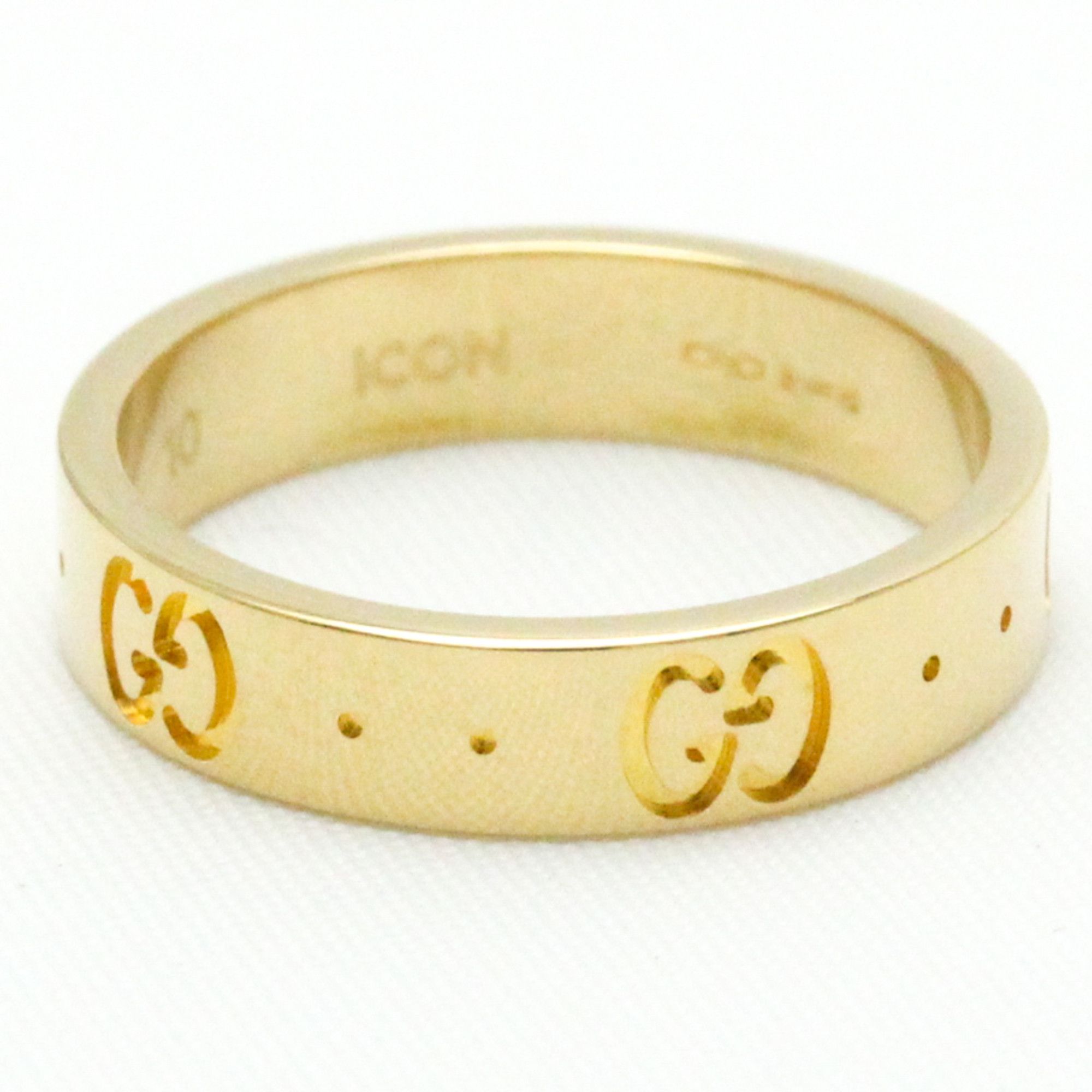image of Gucci Icon Yellow Gold (18K) Fashion No Stone Band Ring Gold, Women's