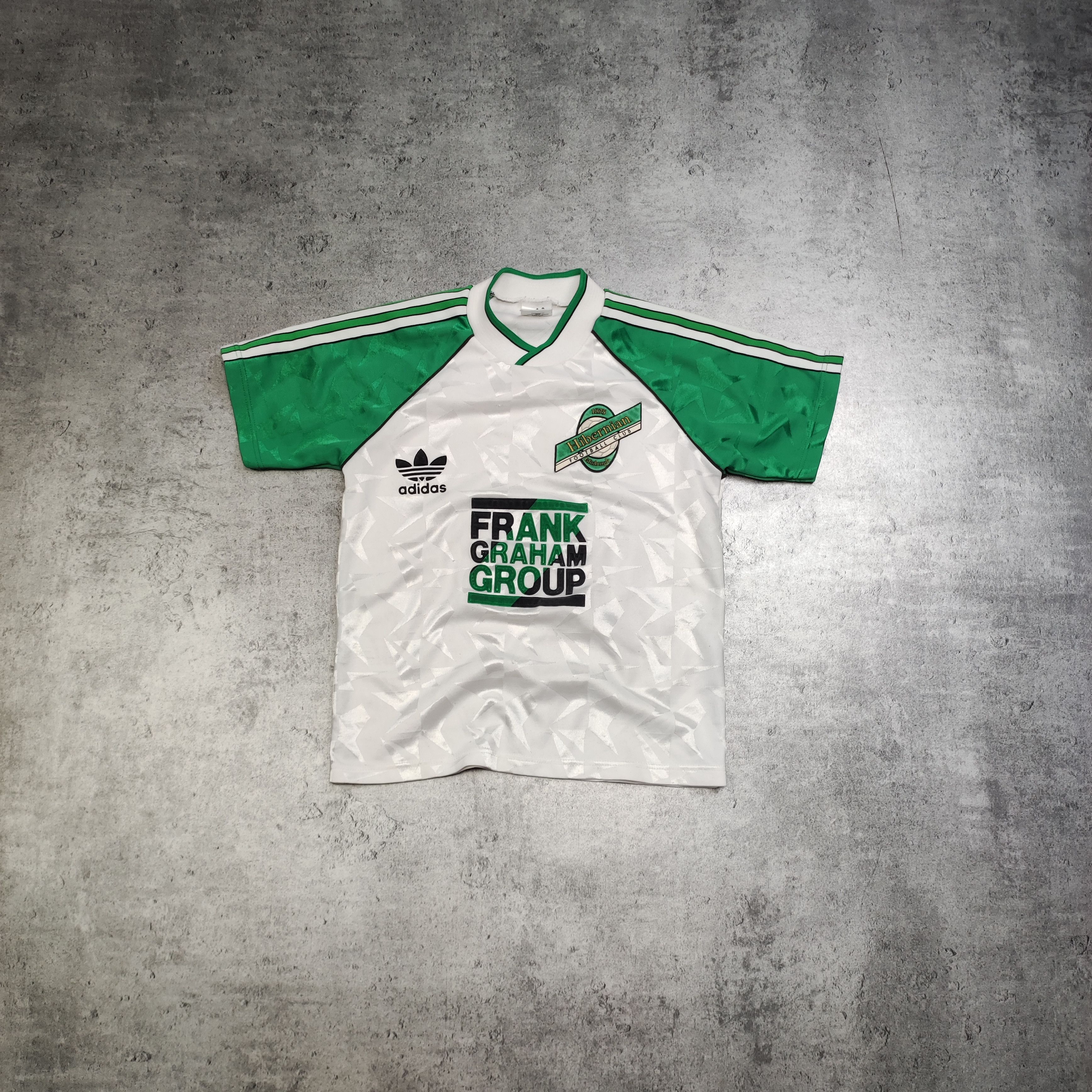 Vintage Vintage RARE 90s Adidas x Footballl Hibernian FC Kids Jersey Size US XXS / EU 40 - 1 Thumbnail