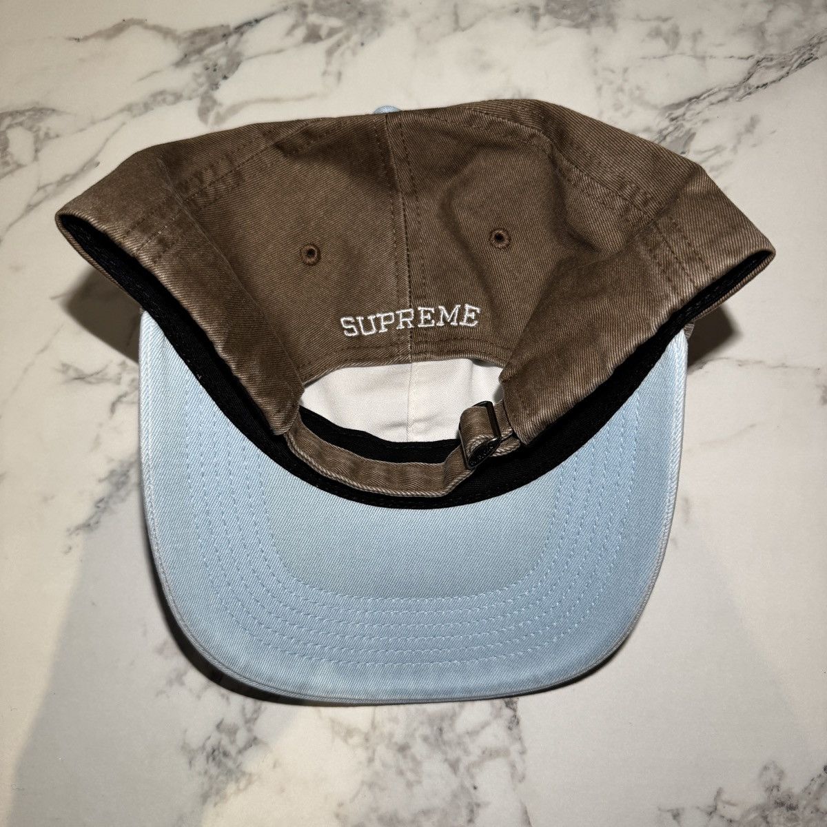 Supreme SUPREME PIGMENT COATED 2-TONE S LOGO 6 Panel Hat Cap Size ONE SIZE - 2 Thumbnail