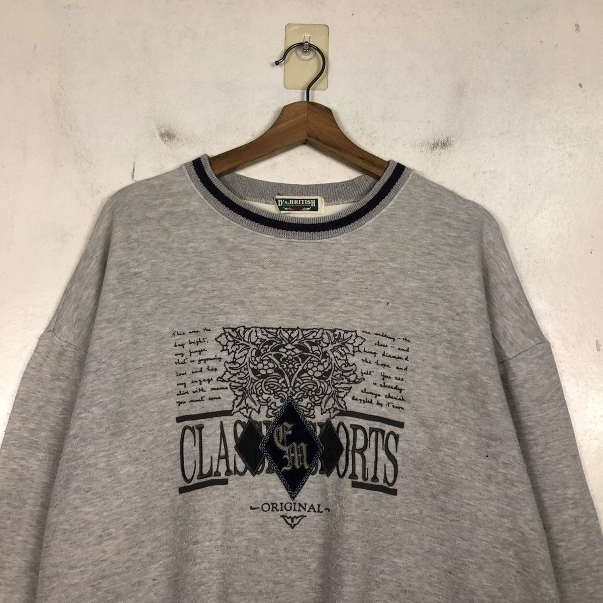 Japanese Brand 📌D's British Vintage Sweatshirt Big Logo Punk Theme Style Size US M / EU 48-50 / 2 - 5 Thumbnail