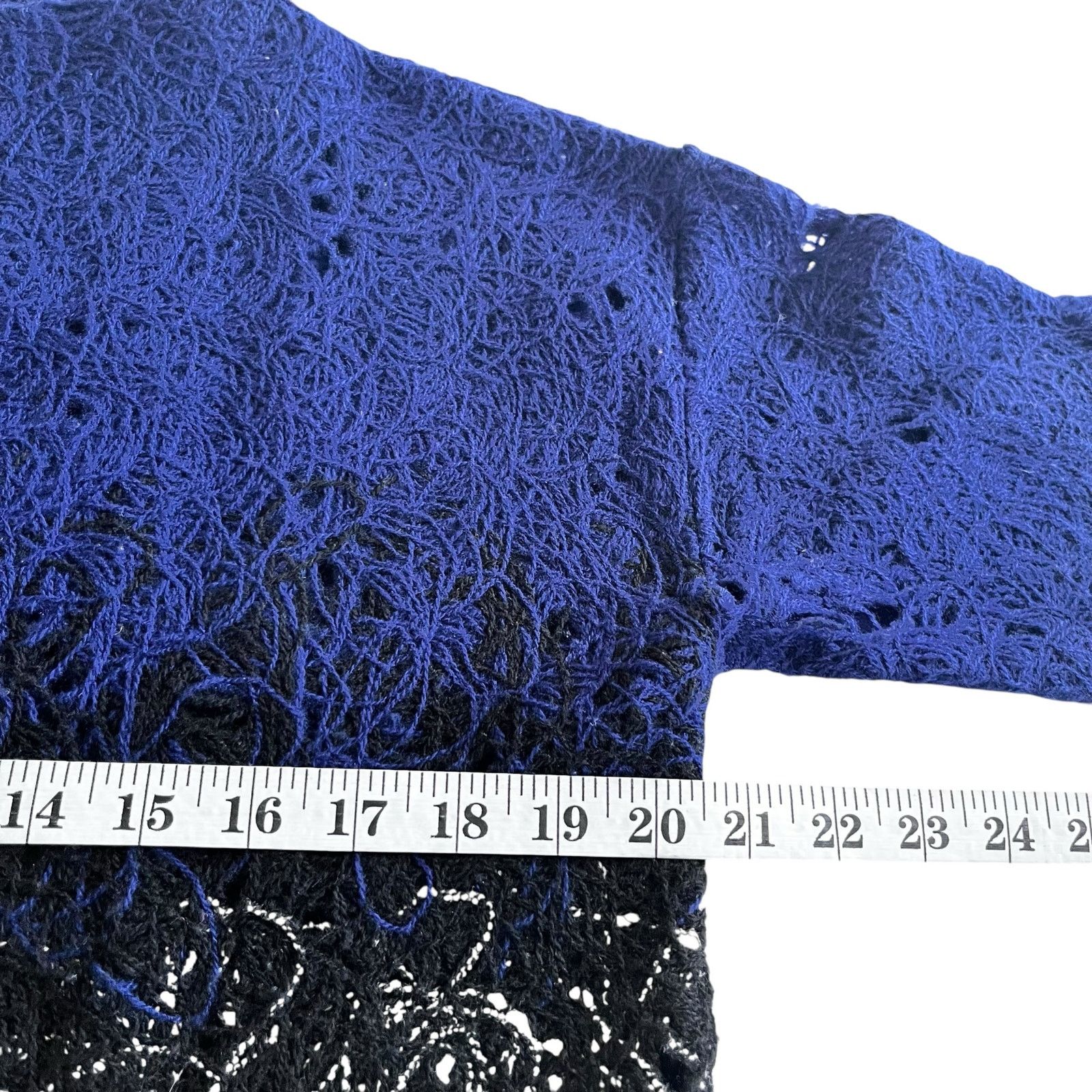 Other PierAntonio Gaspari Blue Black Ombre Embroidered Wool Top Size M / US 6-8 / IT 42-44 - 12 Thumbnail