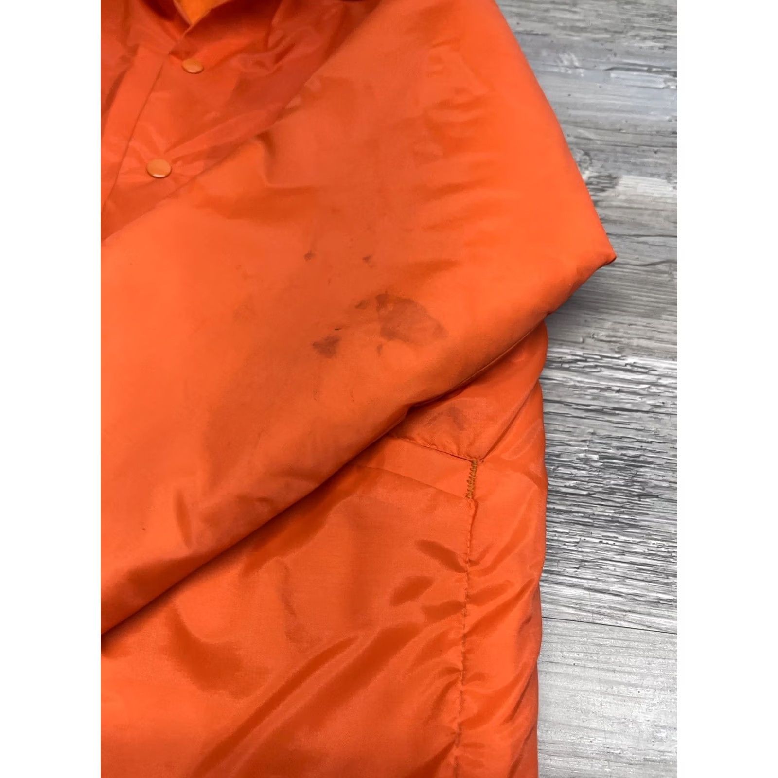 Vintage VINTAGE Don Alleson Athletic Bomber Jacket Nylon Snap Fleece Lined Blaze Orange Size S/M Unisex Adults Size US S / EU 44-46 / 1 - 5 Thumbnail