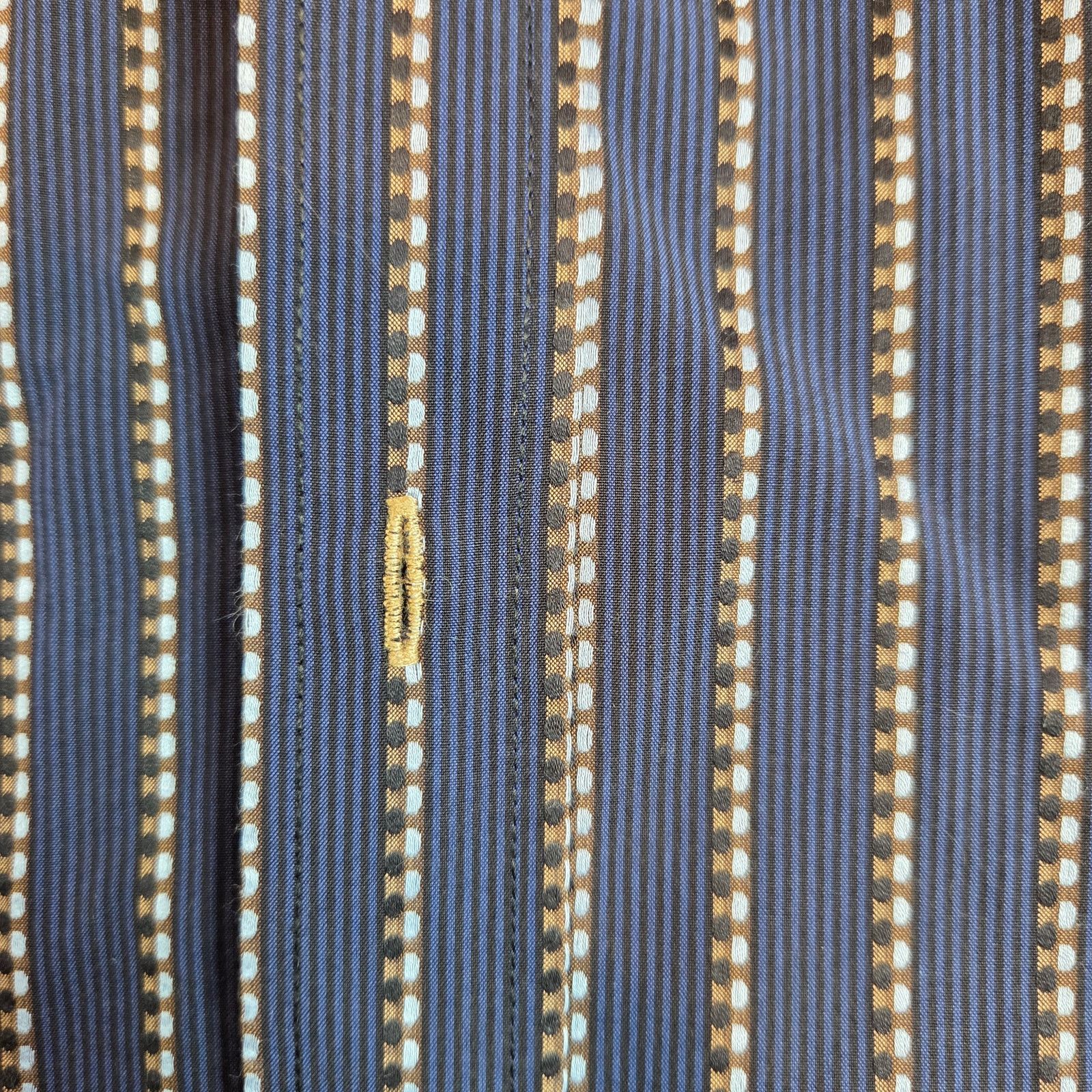 BUGATCHI Bugatchi Uomo XL Blue Stripe Cotton Button Down Shirt Size US XL / EU 56 / 4 - 12 Thumbnail