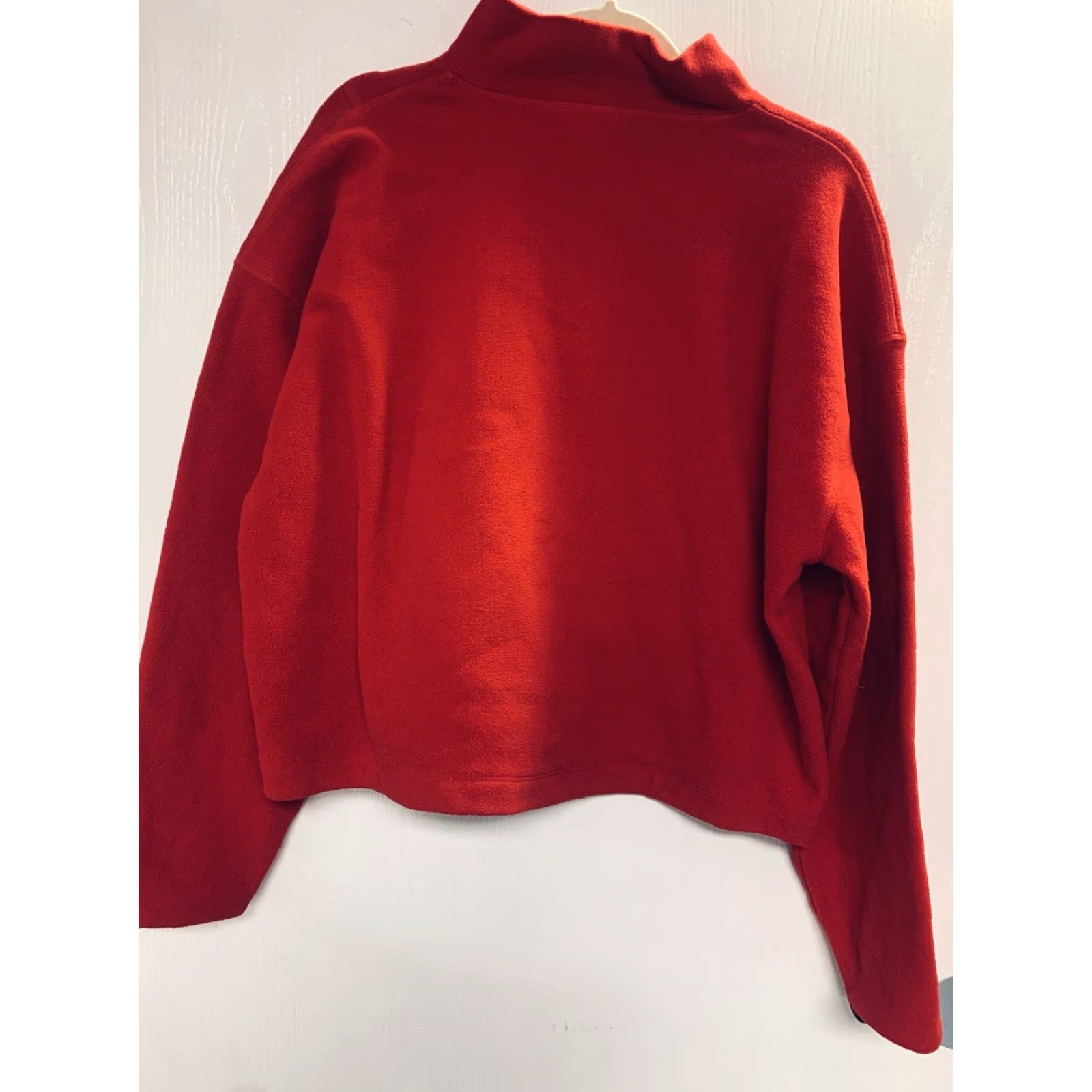 Victoria's Secret Victoria's Secret PINK Fleece Pullover 1/4 Zip Crop Red Shirt Womens L Regular Size Large Size L / US 10 / IT 46 - 5 Thumbnail