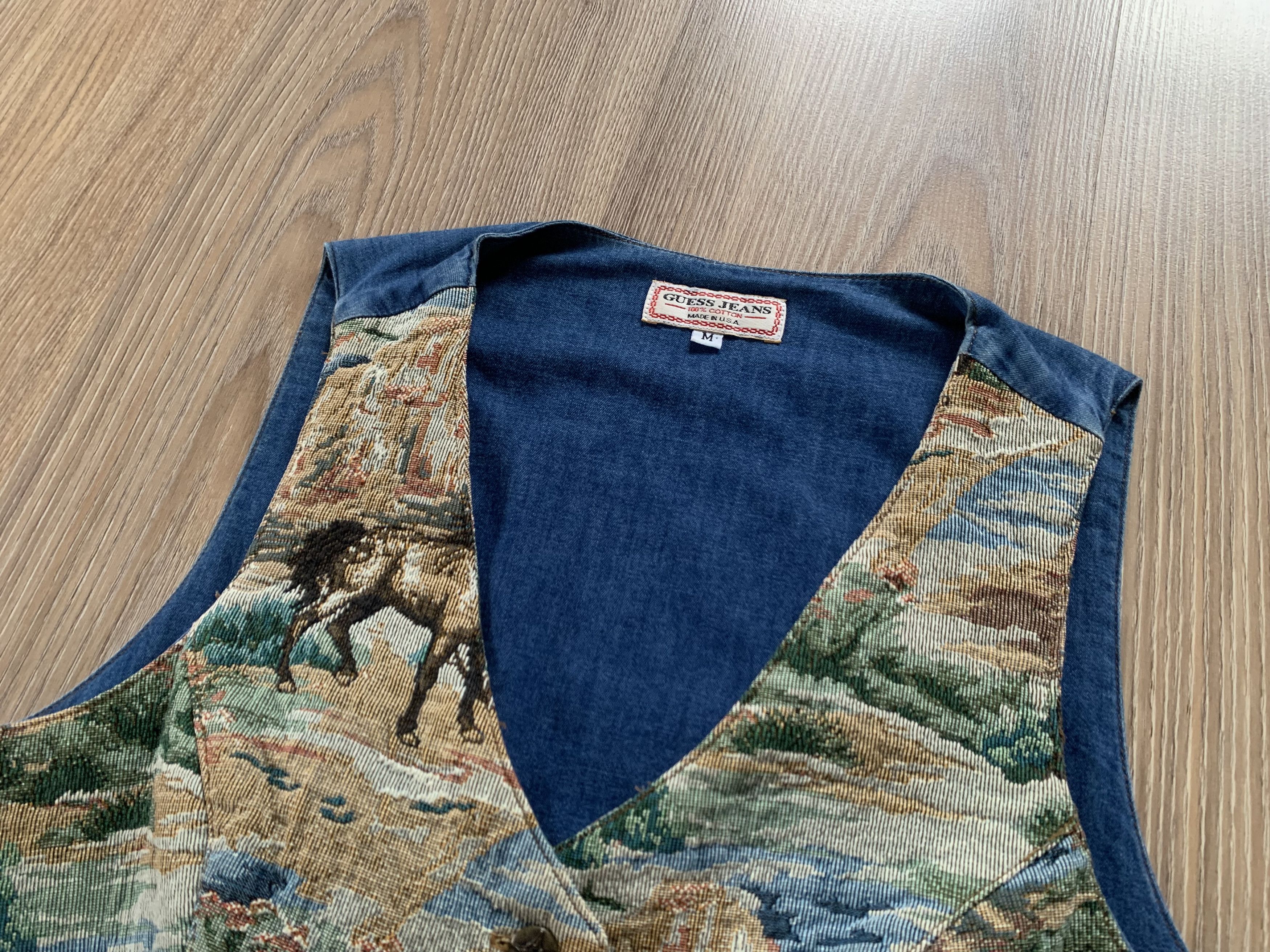 Guess Guess Jeans Horse Tapestry Western Vest Size M / US 6-8 / IT 42-44 - 6 Thumbnail