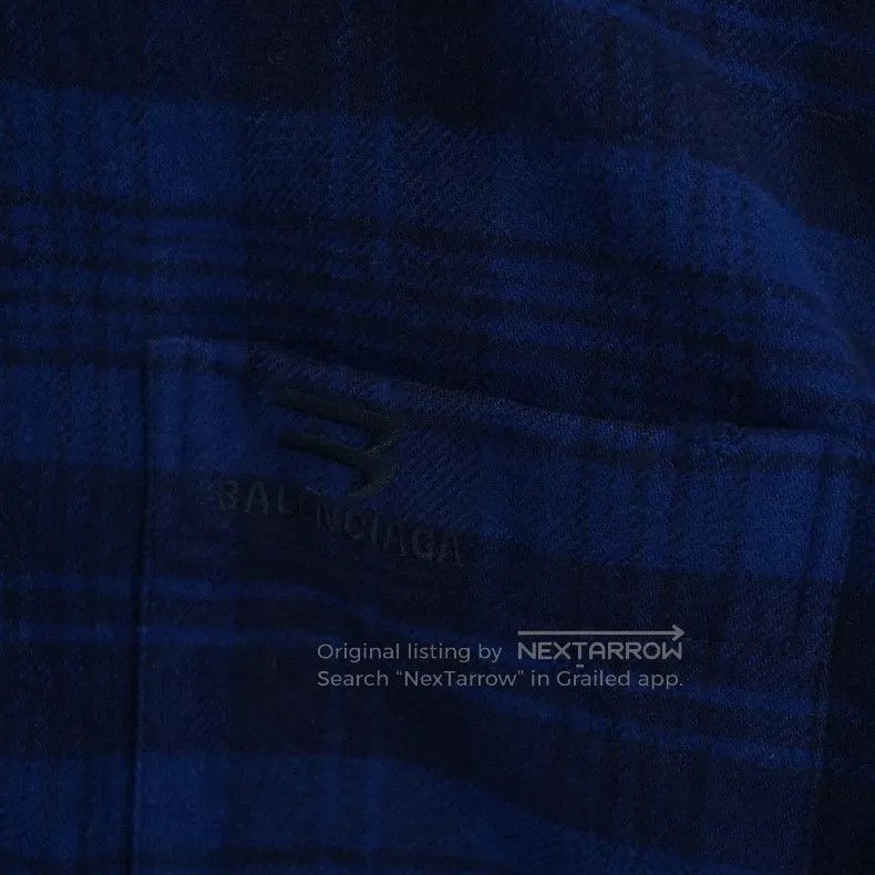 Balenciaga Balenciaga Flannel checkered embroidered hem destroyed jac Size US L / EU 52-54 / 3 - 7 Thumbnail