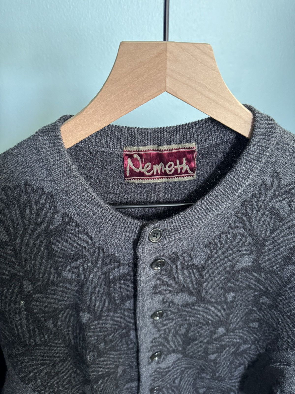Christopher Nemeth Knit Cardigan 203K - Dark Grey Size US M / EU 48-50 / 2 - 2 Thumbnail