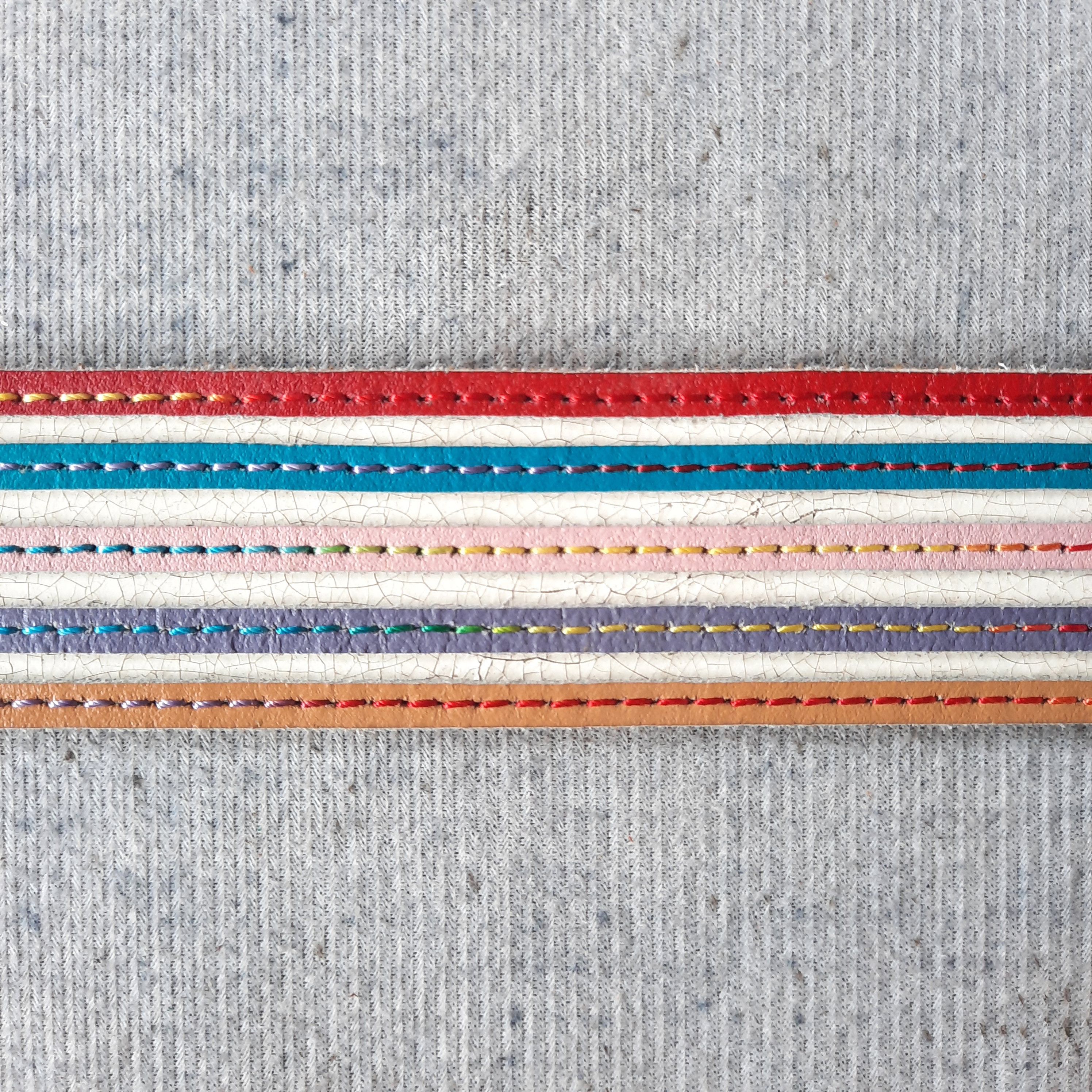 14th Addiction 🧵 Japanese craft garrison multicolor rainbow leather belt Size ONE SIZE - 5 Thumbnail