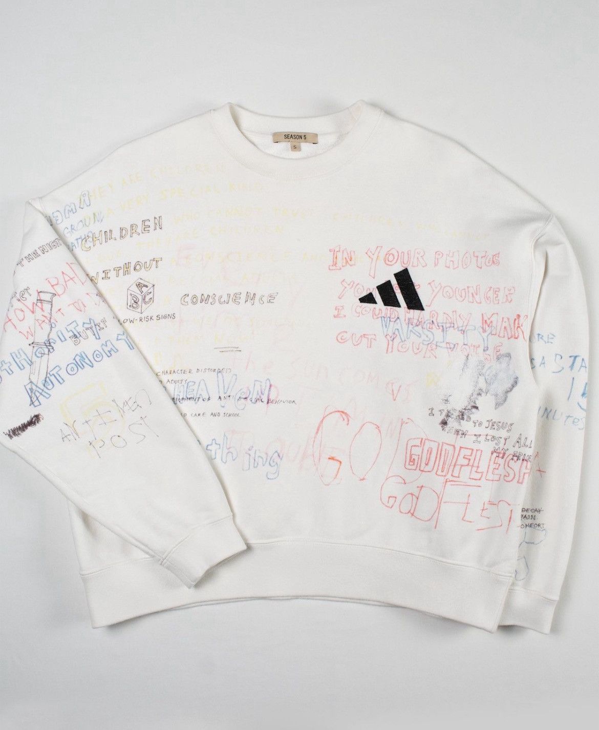 Yeezy Yeezy S5 scribble sweatshirt x Adidas x Henry A. levy Size US L / EU 52-54 / 3 - 11 Thumbnail