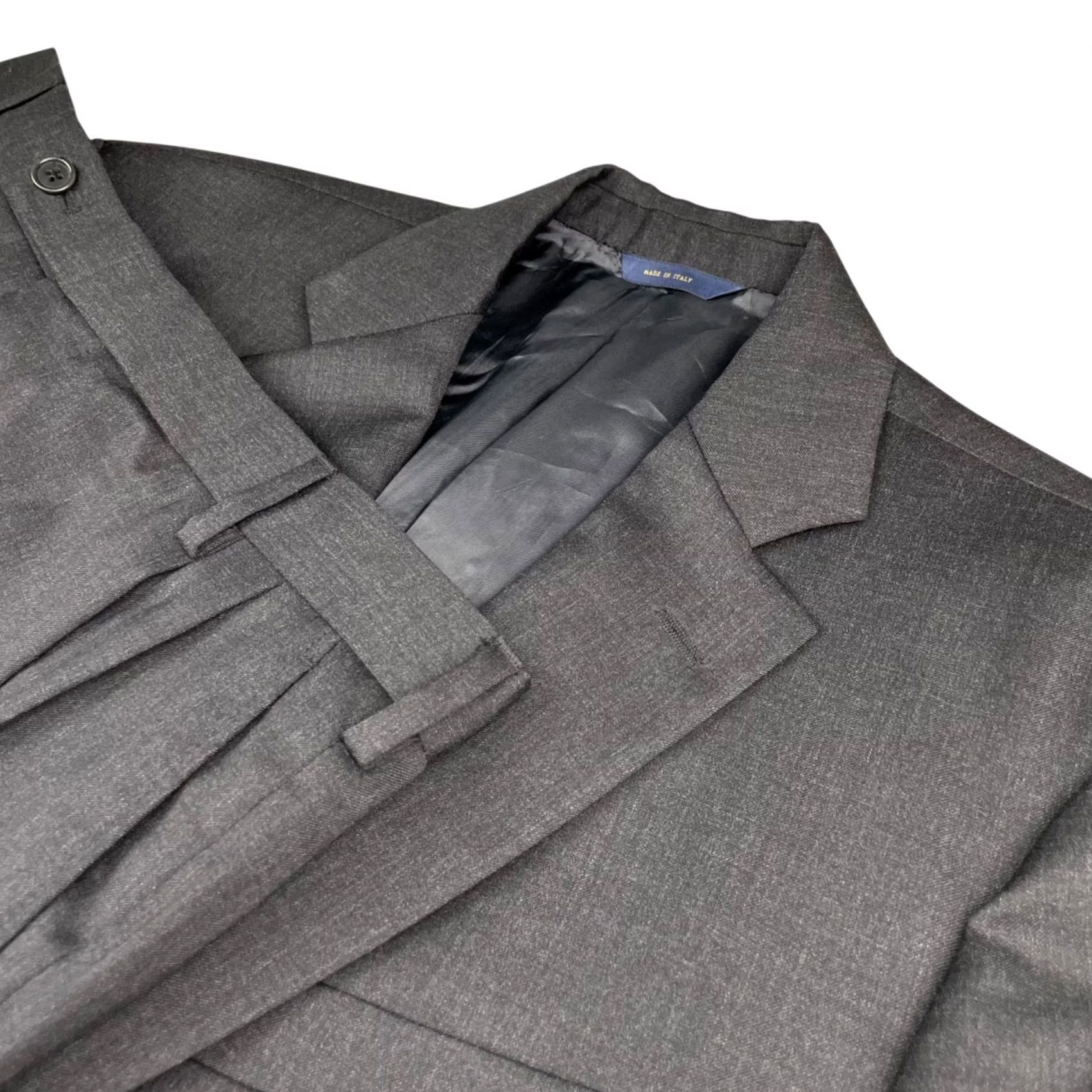 Brooks Brothers Brooks Brothers Men's 1818 Madison Suit Gray Wool 2-Button Jacket Pants 41x35 Notch Lapel Long Single-Breasted 2 Piece Italy Regular Mens Size 42R - 2 Thumbnail