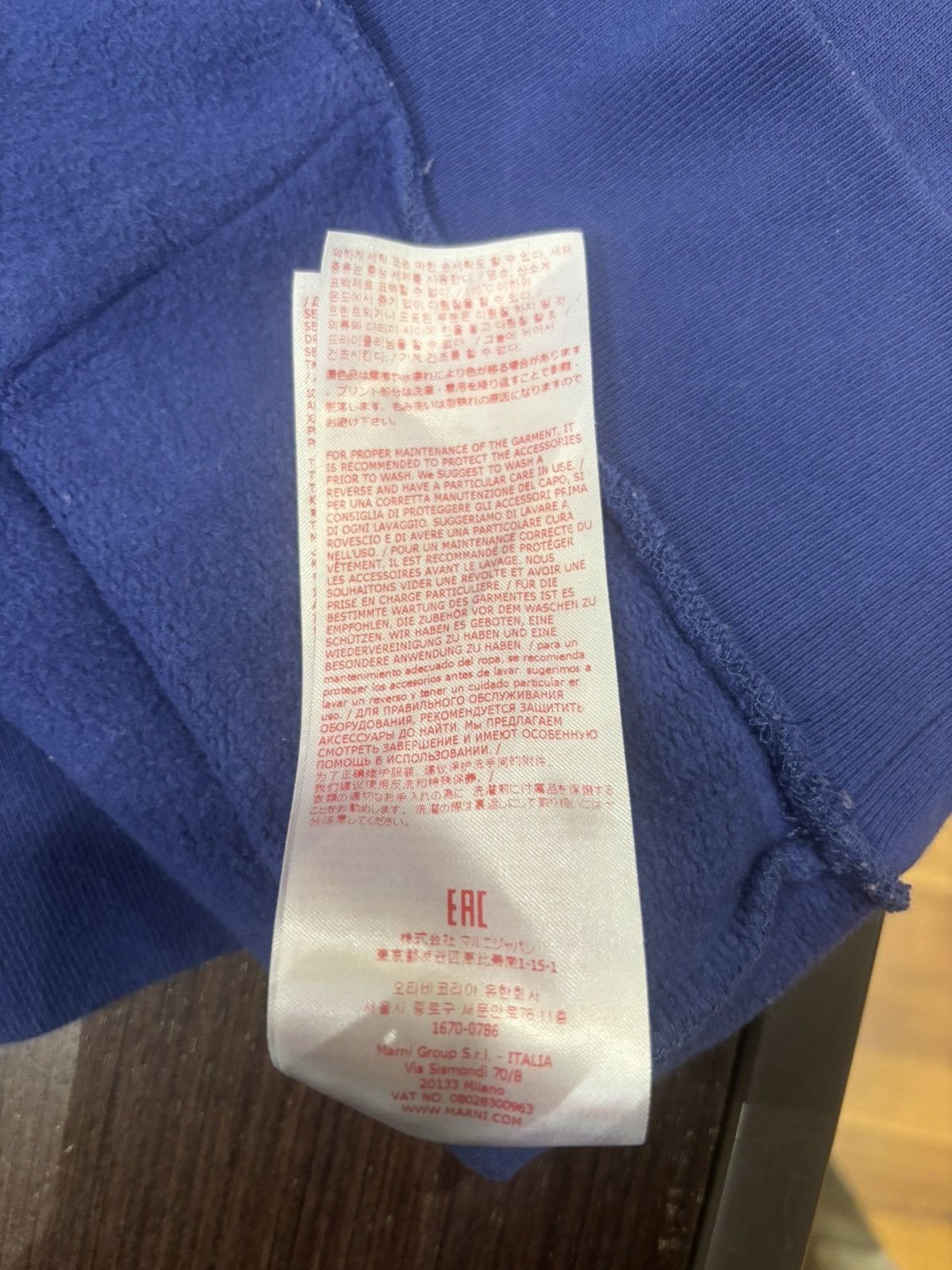 Marni Marni Distressed Hoodie Blue Size US L / EU 52-54 / 3 - 8 Thumbnail