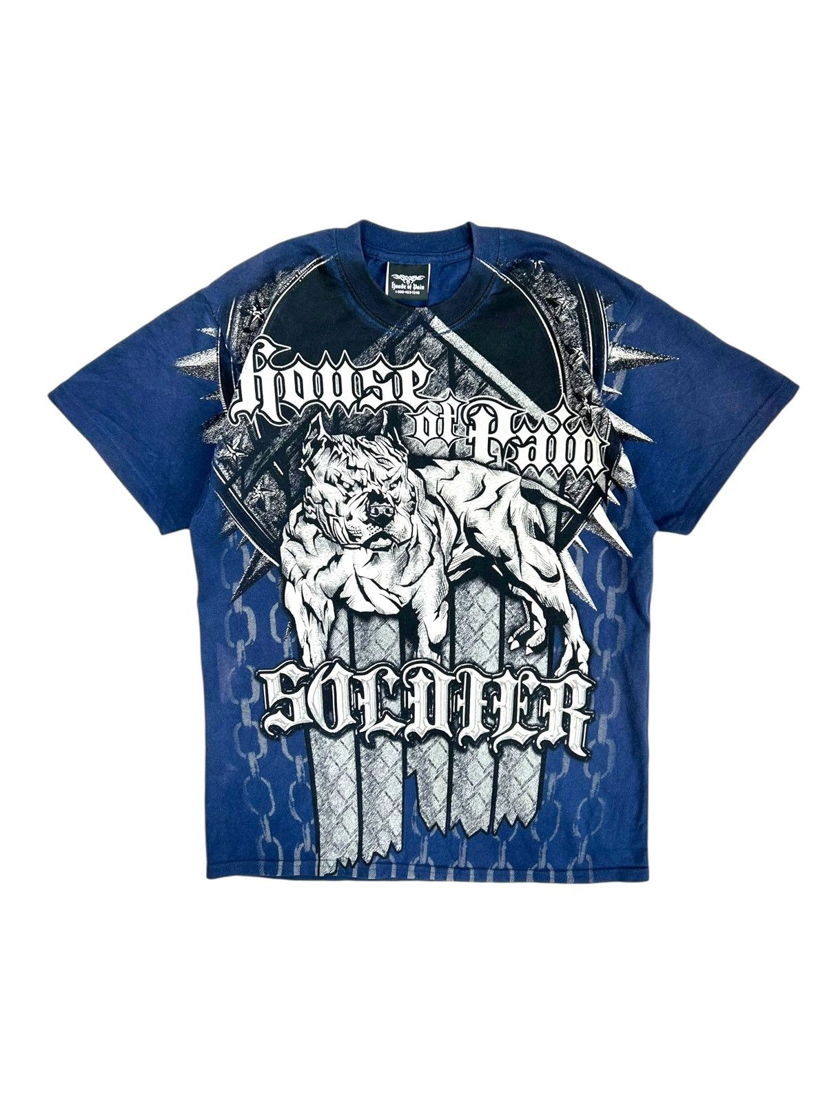 Other Vintage Y2K House of Pain Soldier Pit Bull Dog Over Print Size US M / EU 48-50 / 2 - 1 Thumbnail