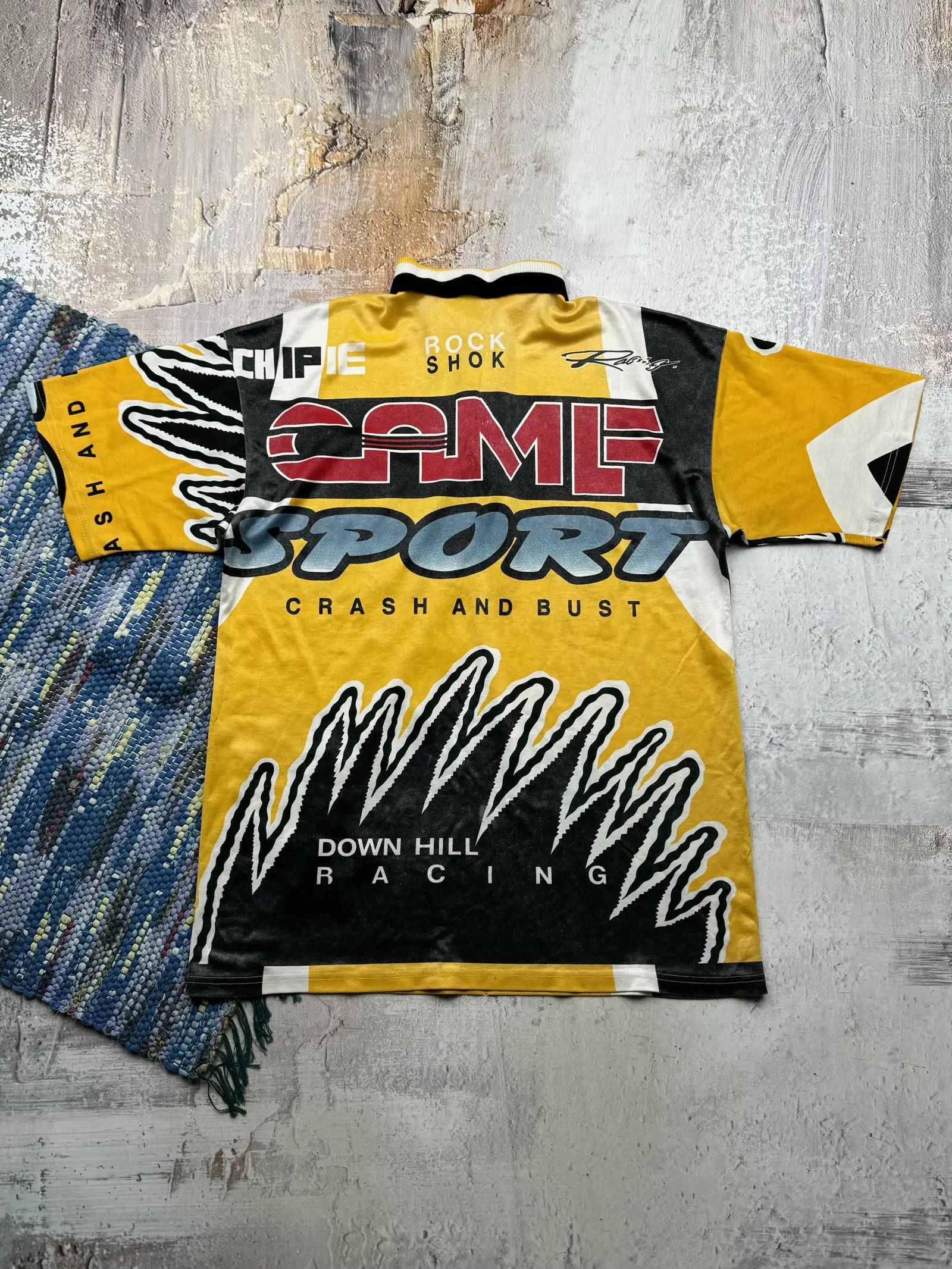 Vintage Vintage Racing Polo Tee Made in USA A727(33) Size US L / EU 52-54 / 3 - 6 Thumbnail