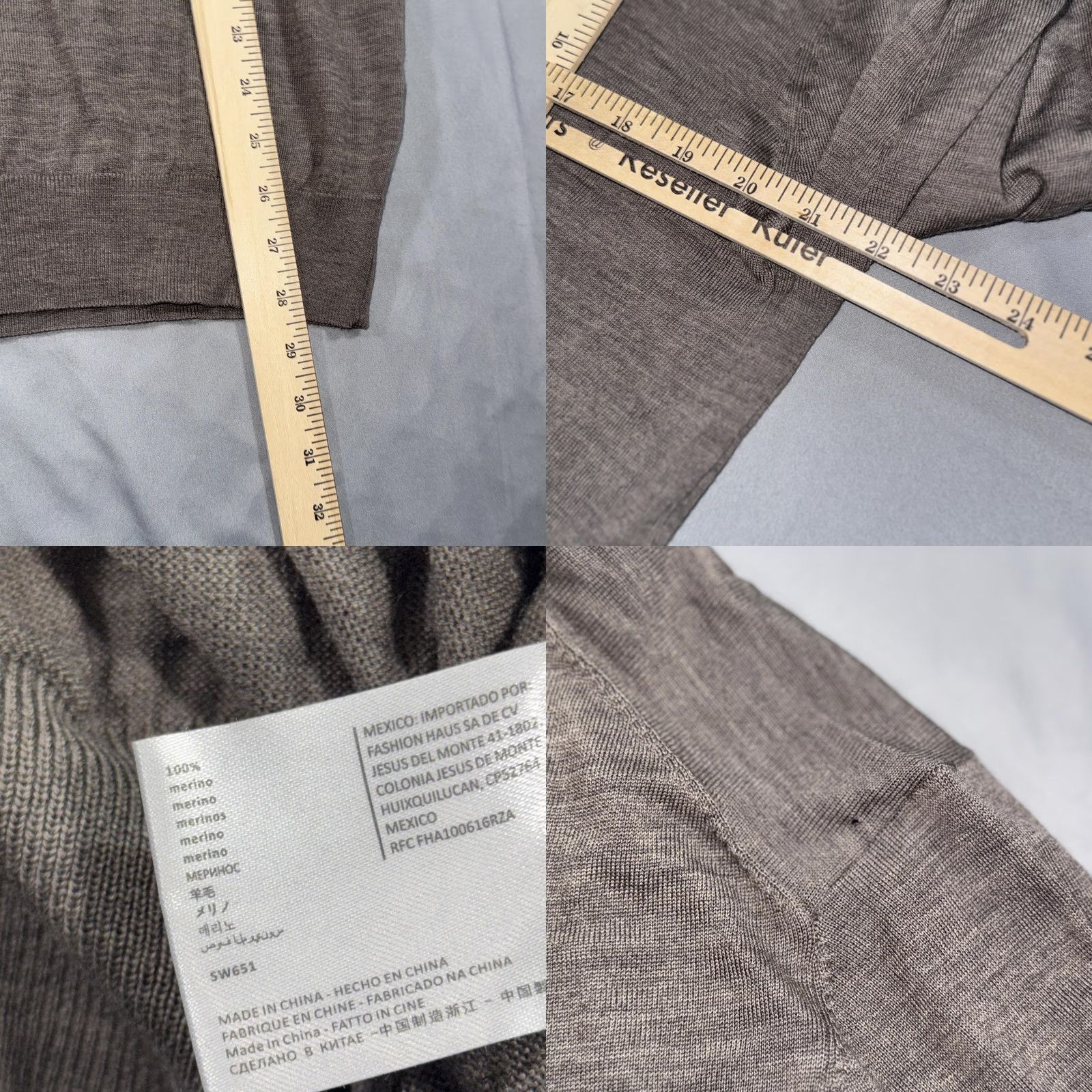 Suitsupply Suitsupply Sweater Mens 2XL Gray 100% Merino Wool V-Neck Lightweight Pullover Size US XXL / EU 58 / 5 - 8 Thumbnail