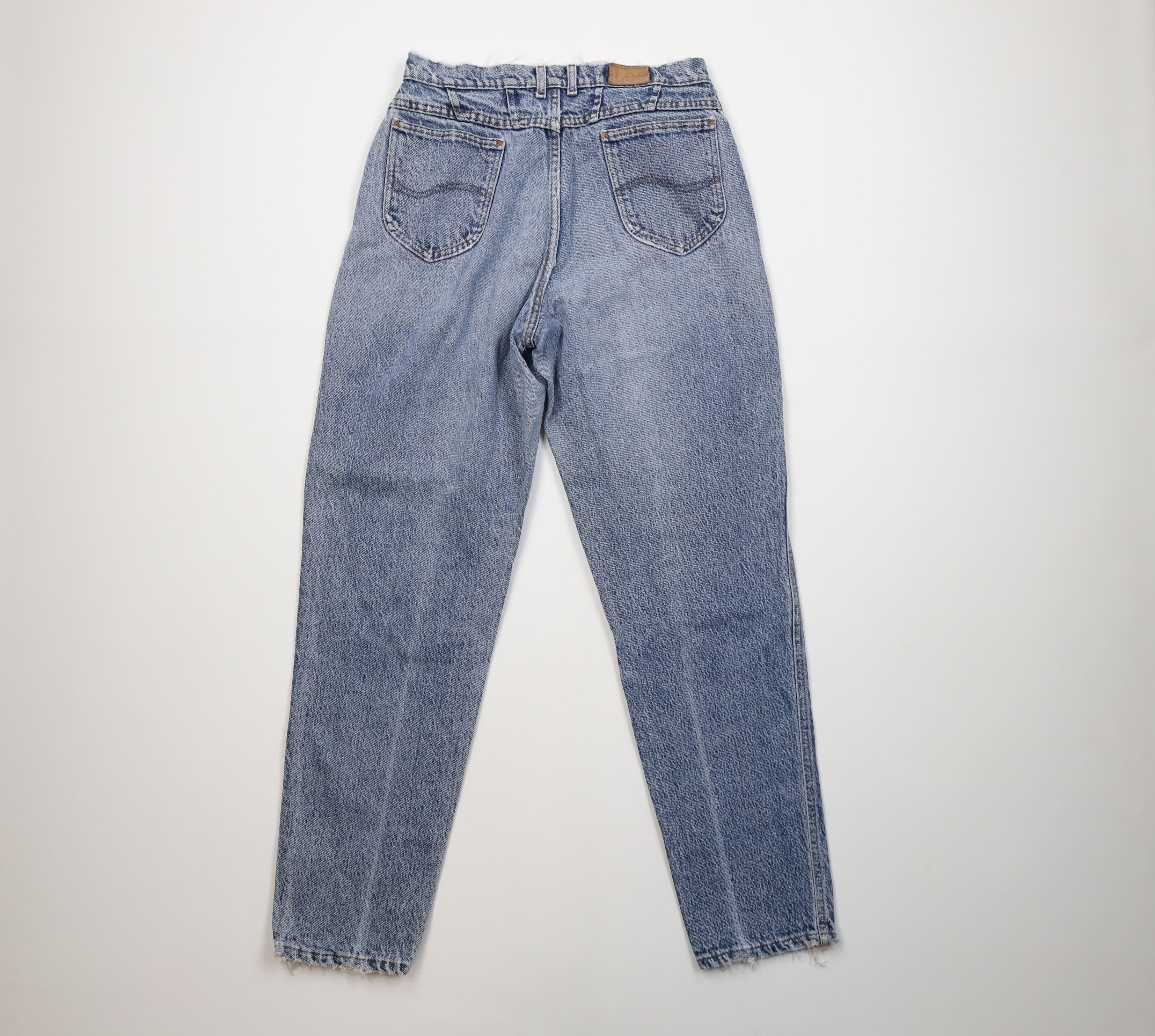 Lee Vintage 80s 90s Lee Acid Wash Tapered Leg Denim Jeans USA Size 36" / US 14 / IT 50 - 11 Thumbnail