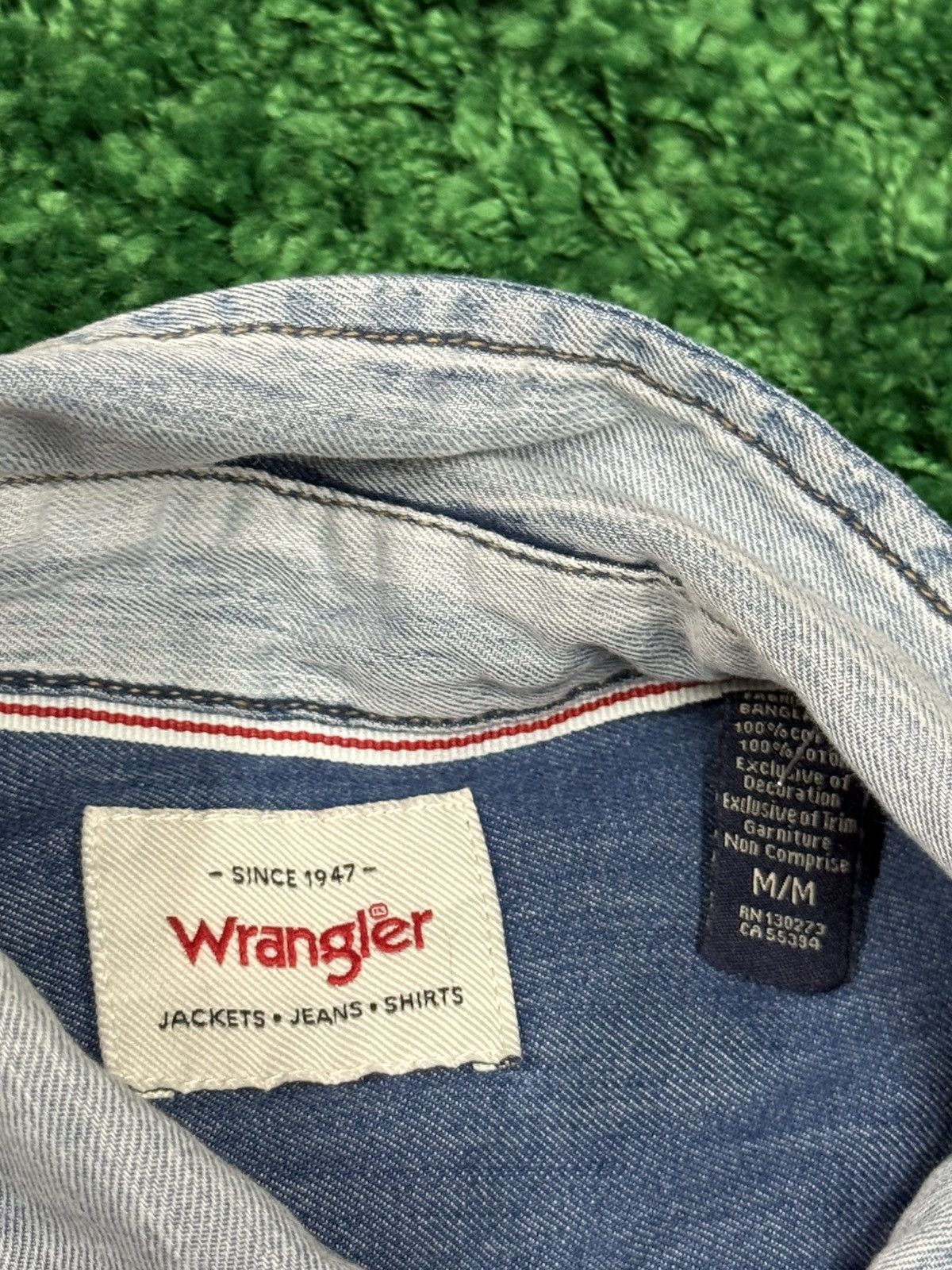 Wrangler Wrangler Denim Cowboy Yoke Pocket Logo Shirt Jean Medium Size US M / EU 48-50 / 2 - 5 Thumbnail