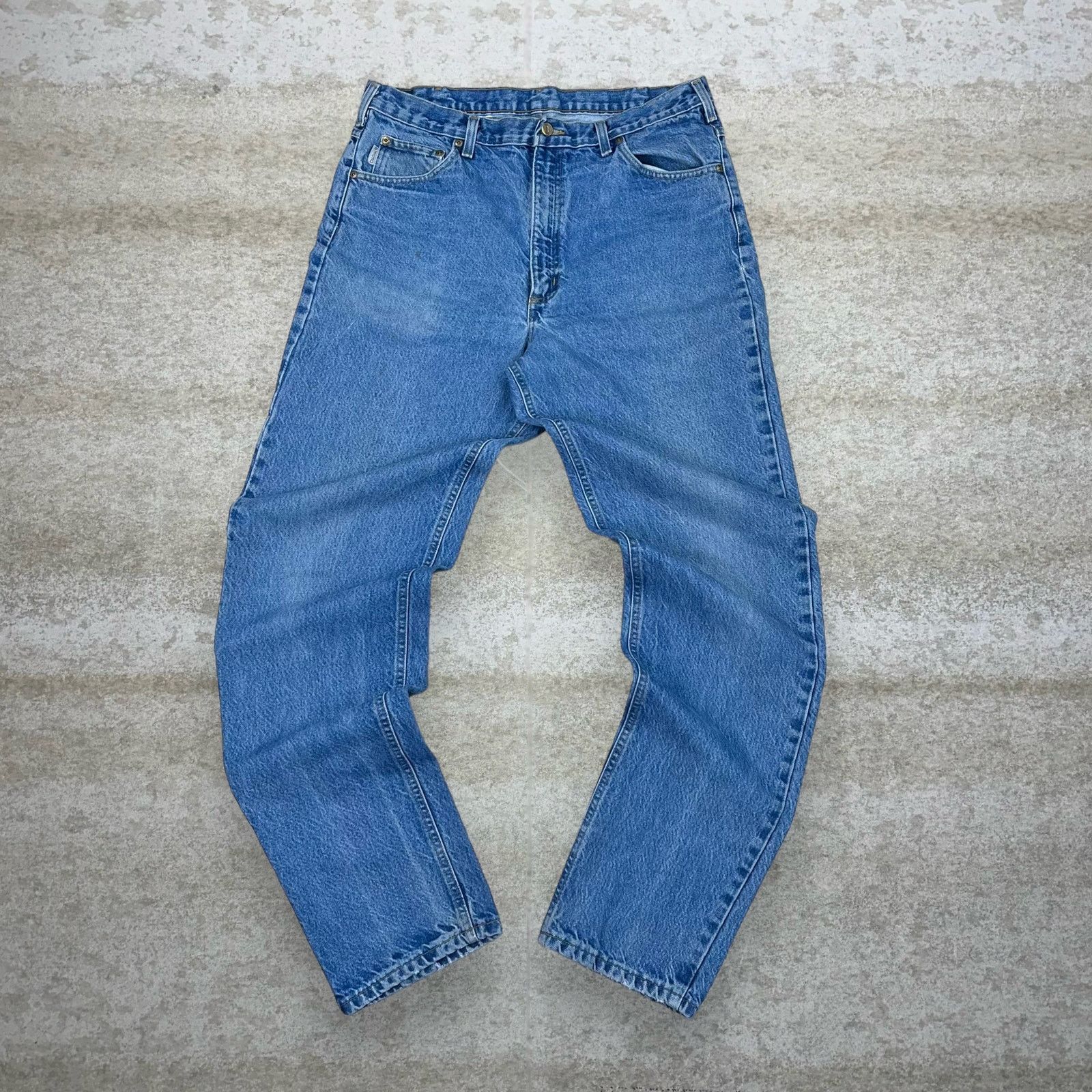 Carhartt Vintage Y2K Carhartt Jeans 38x36 Straight Leg Medium Wash Size US 38 / EU 54 - 2 Thumbnail
