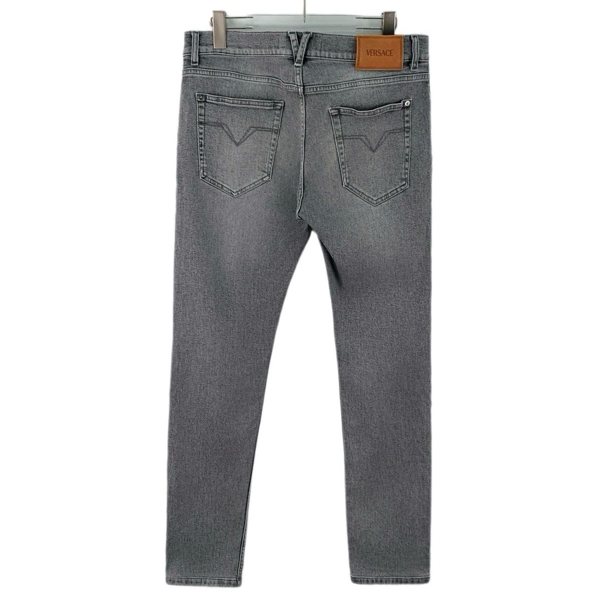 Versace Versace Light Grey Washed Cotton Casual Denim Pants K26WX Size US 34 / EU 50 - 2 Thumbnail