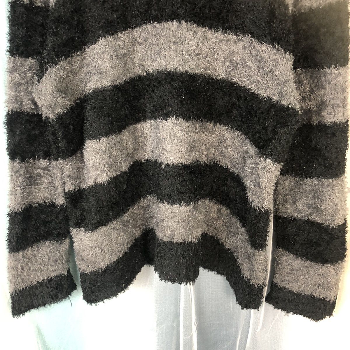 Homespun Knitwear × Japanese Brand × OVER THE STRiPES Over The Stripes Shaggy Striped Mohair Sweater #883 Size M / US 6-8 / IT 42-44 - 6 Thumbnail