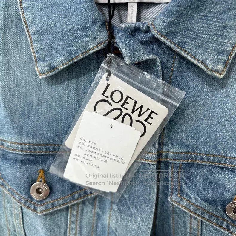 Loewe Loewe Leather Patch Logo Two-Tone Sleeve Denim Jacket Size XS / US 0-2 / IT 36-38 - 7 Thumbnail