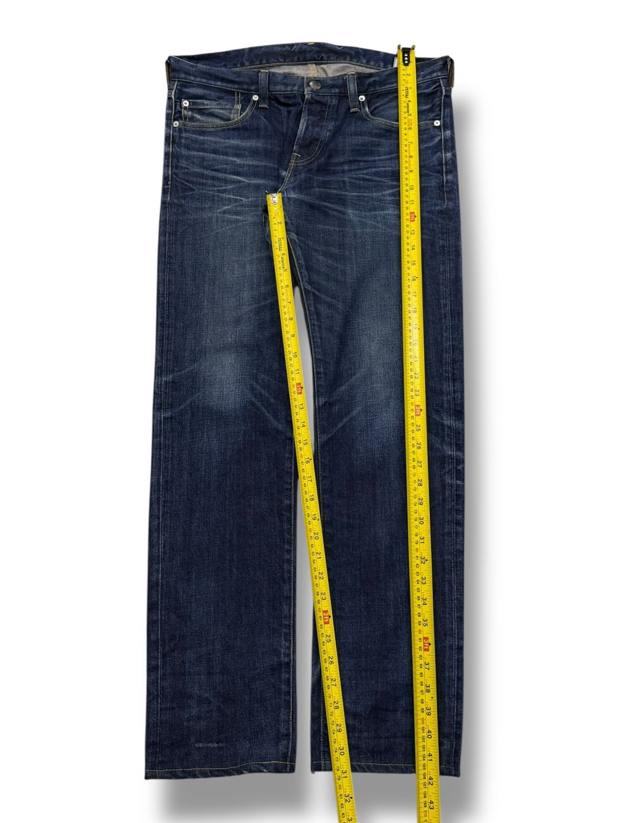 Blue Blue Japan Vintage Red Card Blue Work Denim Jeans Japan | W36 Size US 36 / EU 52 - 12 Thumbnail