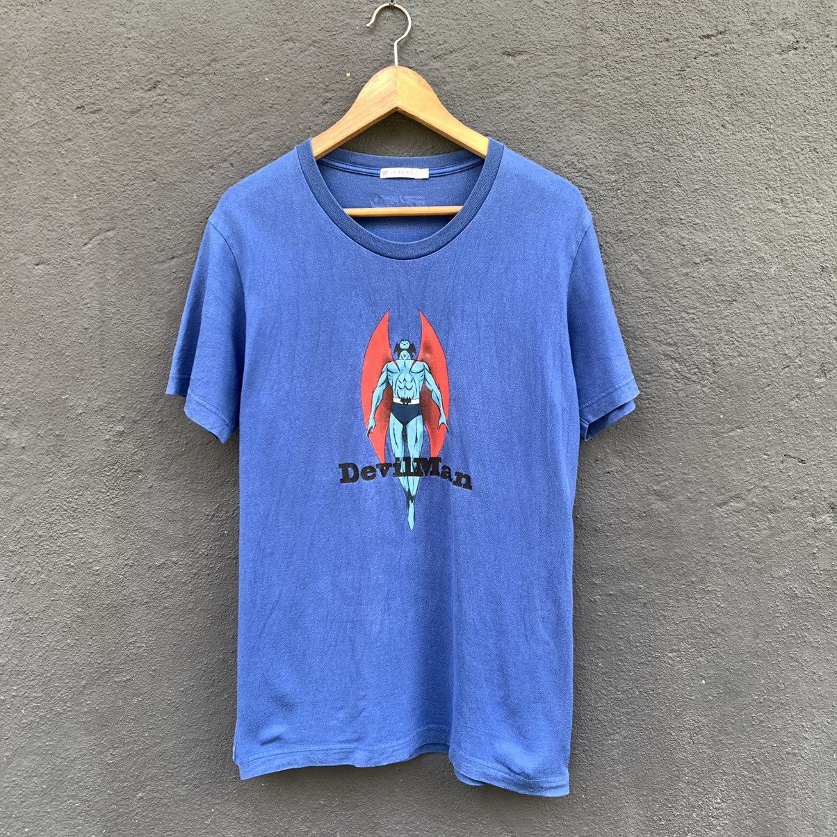 image of Anima x Uniqlo Thrashed Faded Devilman X Uniqlo Tee in Black, Men's (Size Large)