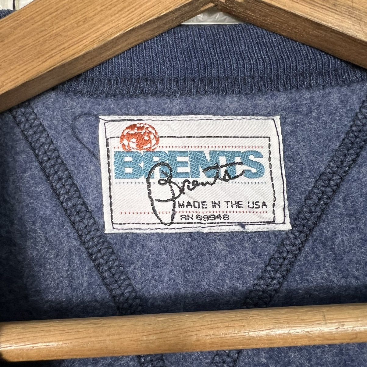 Vintage BRENTS Made in Usa Atlanta Ga.Usa Flag Sweatshirt #4018-C183 Size US L / EU 52-54 / 3 - 12 Thumbnail